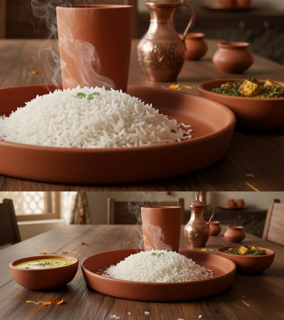 Authentic Handmade Terracotta Set (4-Piece) – Clay Plate, 2 Bowls & Glass for Healthy Dining & Puja