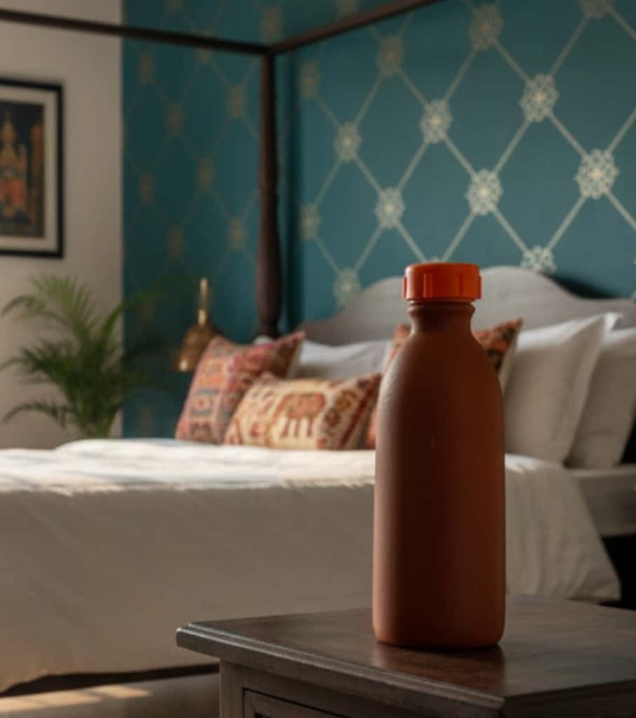 Product Title Authentic Handmade Terracotta Water Bottle (500 ml) – Eco-Friendly Clay Bottle for Naturally Cool, Alkaline Water