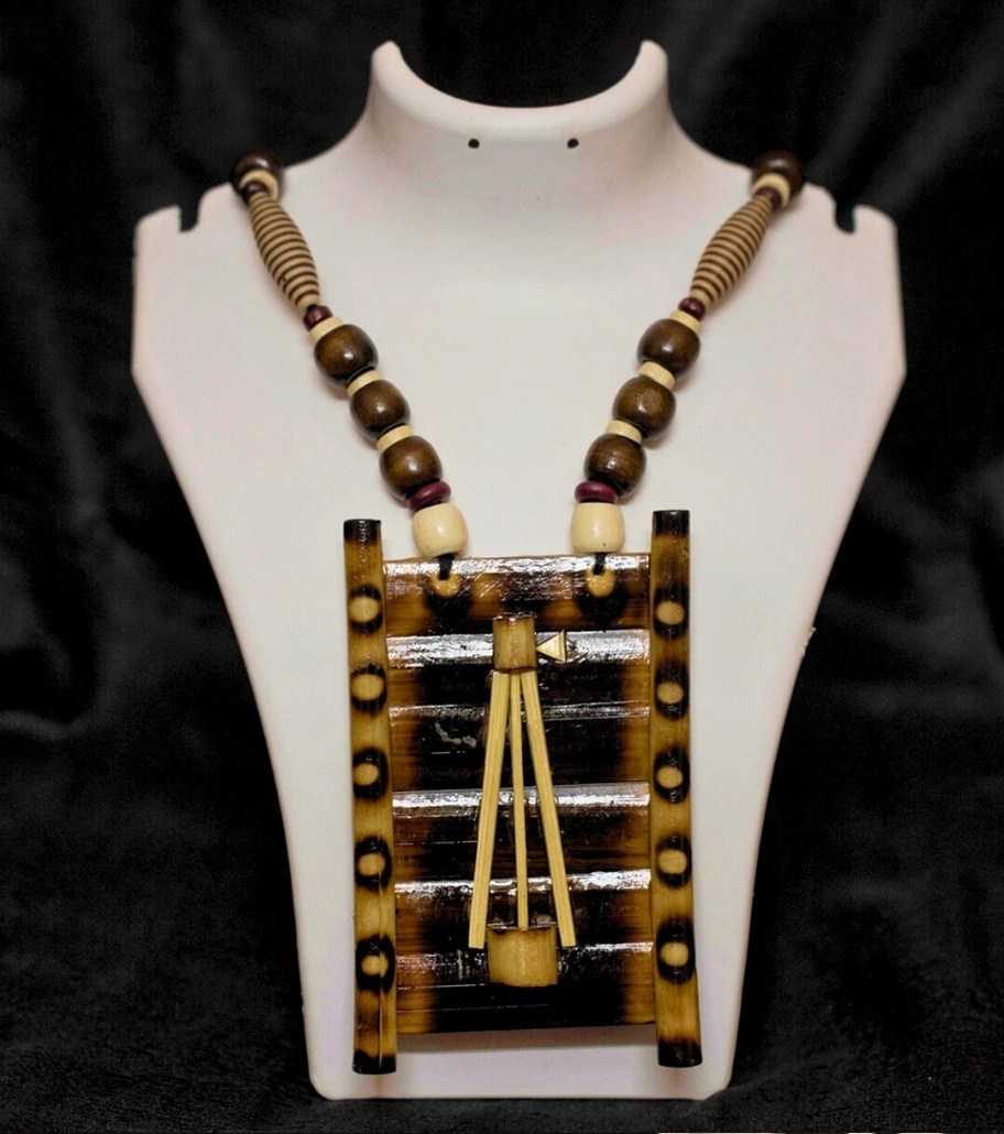 Premium Handmade Bamboo Jewelry – Tribal Torch Bamboo Necklace (Raw Tribal Vibes)