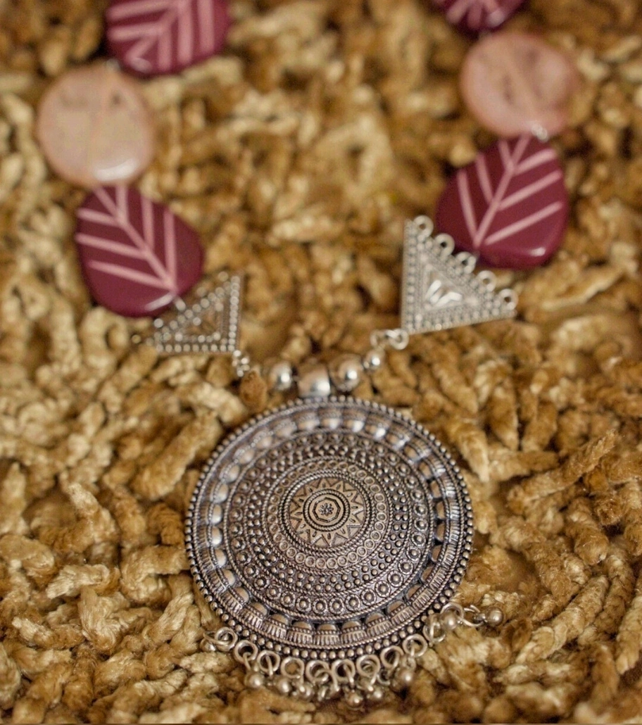 Premium Authentic Oxidized Tribal Jewelry – Tribal Radiance Necklace Set with Earrings