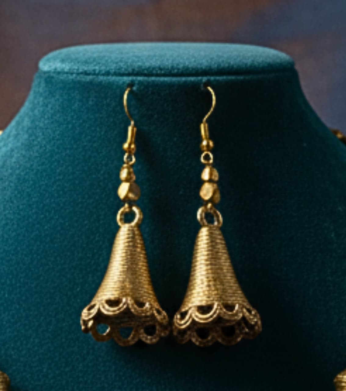 Premium Authentic All-Brass Dokra Jewelry – The Heritage Bells Necklace Set with Earrings