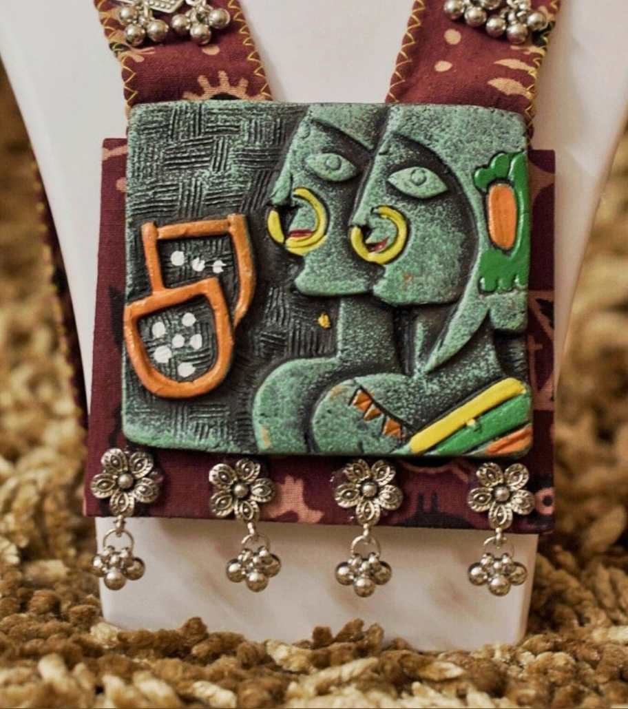 Premium Handmade Mixed-Media Jewelry – Premrang Tribal Love Necklace Set