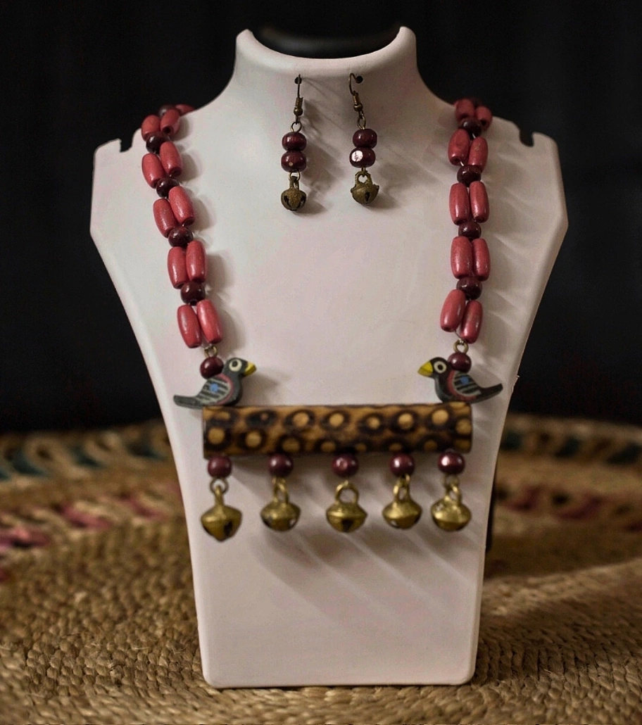 Premium Handmade Eco-Friendly Jewelry – Jungle Rhythm Bamboo Chime Necklace Set