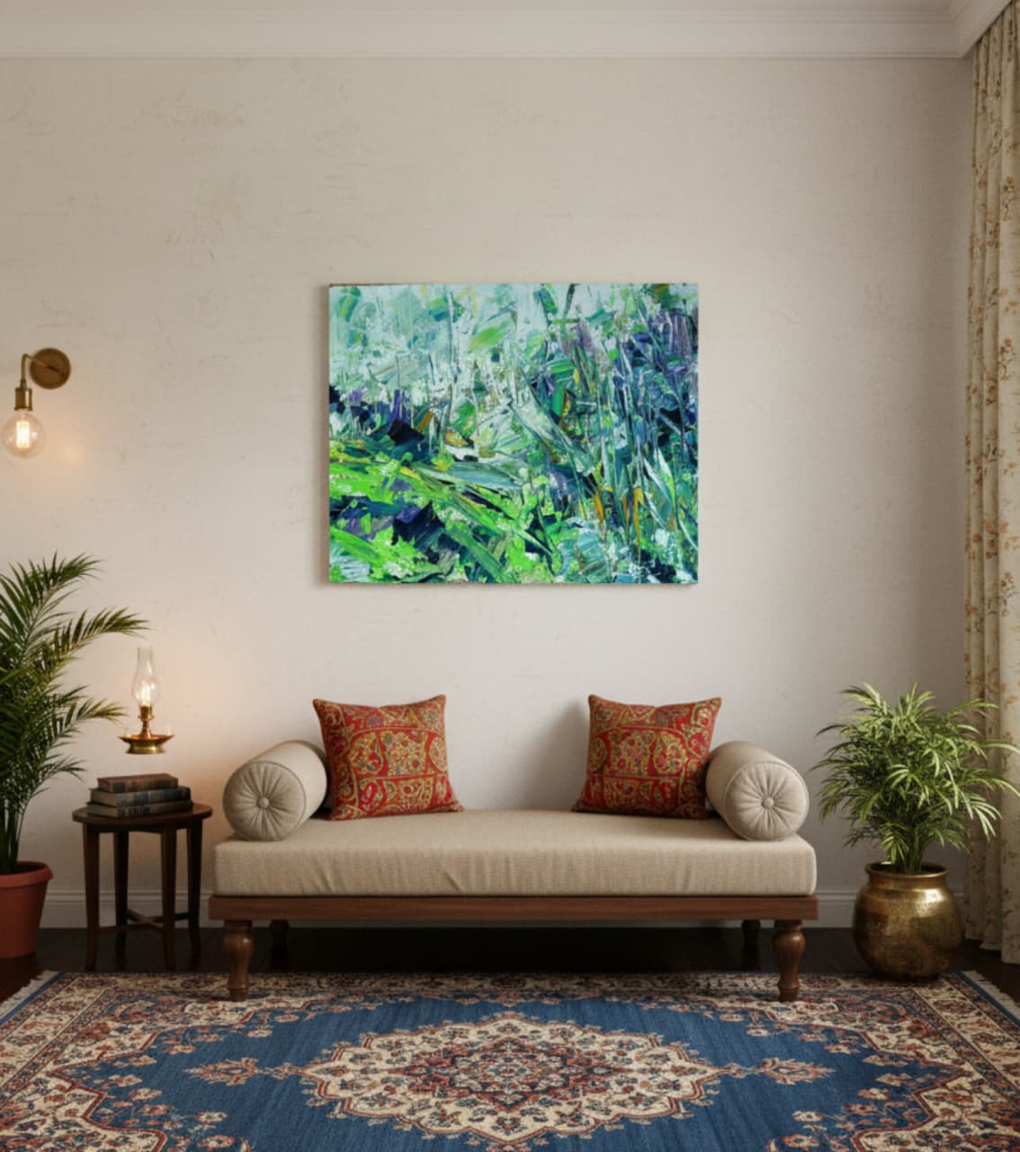 Premium Original Abstract Art – Whispers of Wood by Vikram Kumar Mukherjee (18"x12" Acrylic Palette Knife Painting)