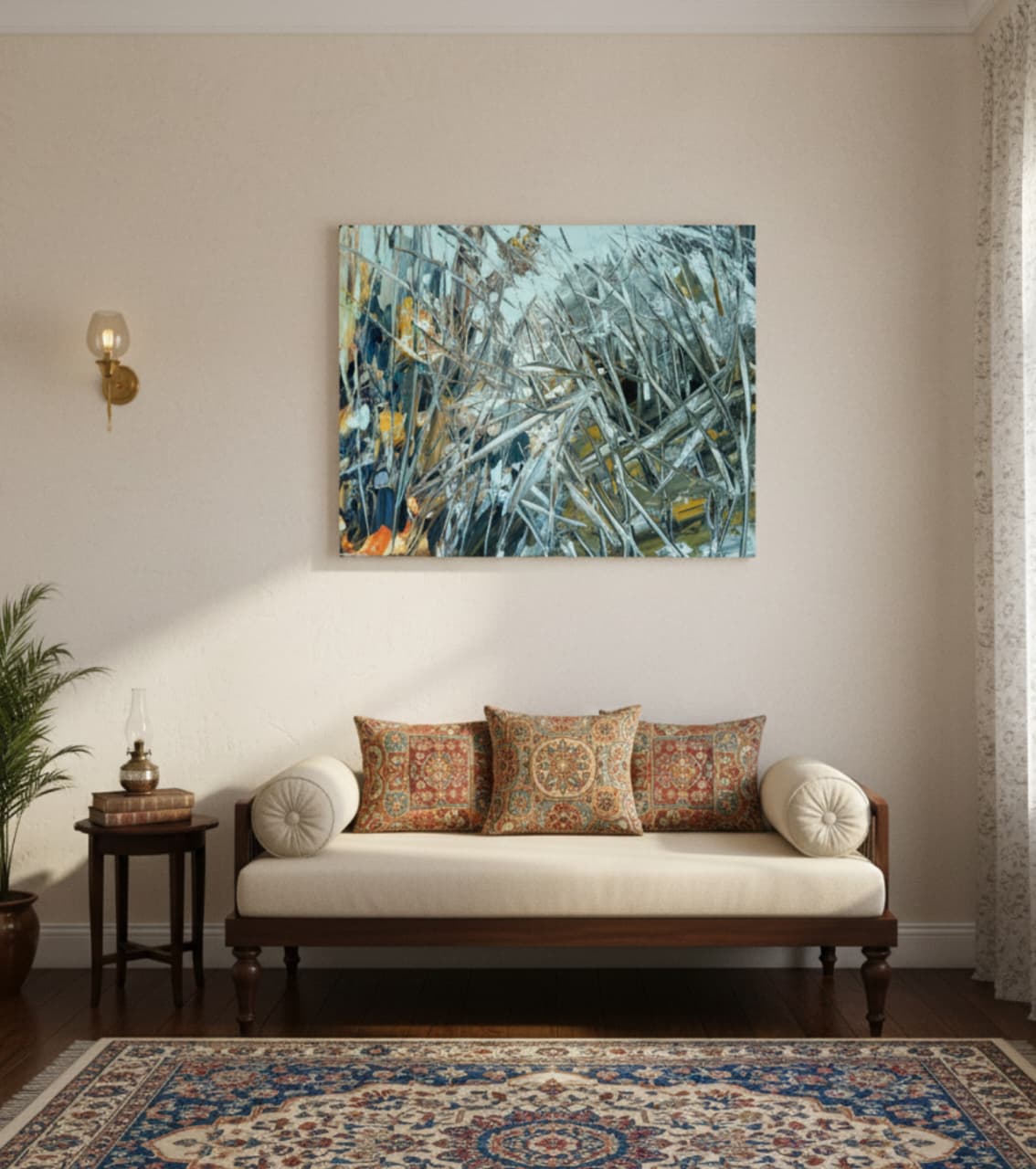 Premium Original Abstract Art – Mute Grasses by Vikram Kumar Mukherjee (18