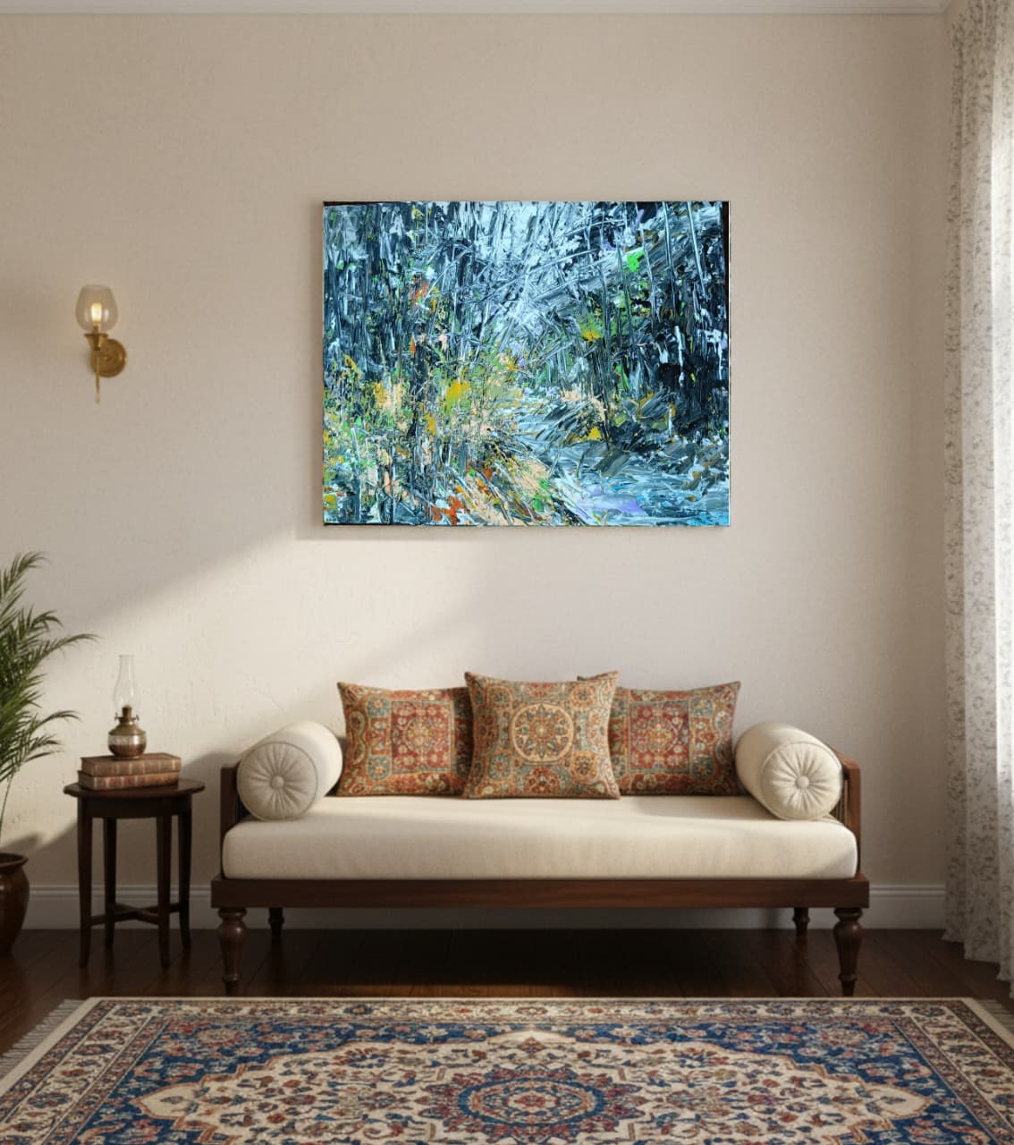 Premium Original Abstract Art – Knife Work by Vikram Kumar Mukherjee (18"x12" Acrylic Palette Knife Painting)