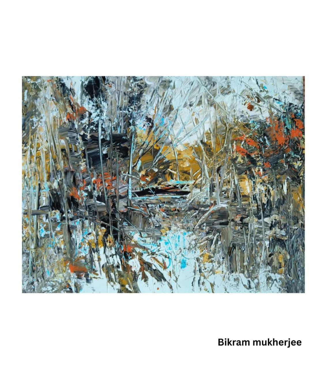 Premium Original Abstract Art – Fairy Stroke by Vikram Kumar Mukherjee (18"x12" Acrylic Palette Knife Painting)