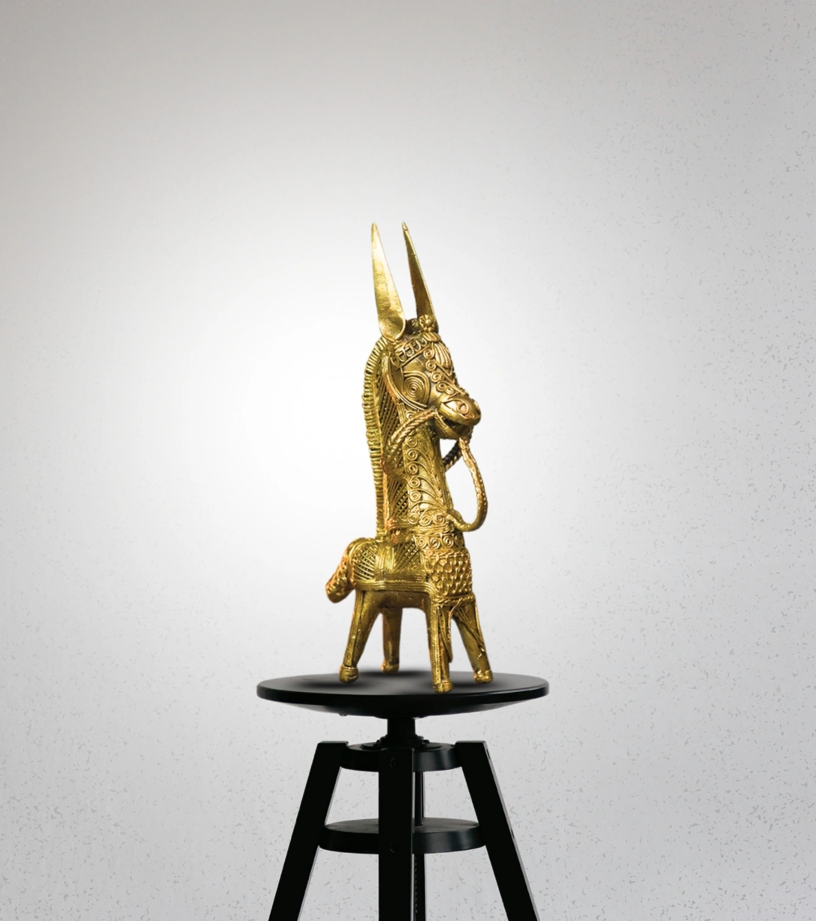 Tribal Dokra Horse – Handcrafted Brass Miniature Sculpture