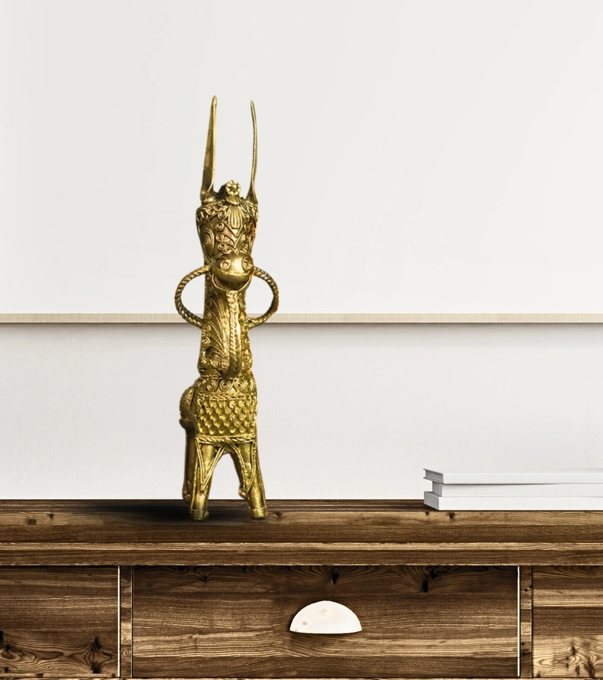 Tribal Dokra Horse – Handcrafted Brass Miniature Sculpture