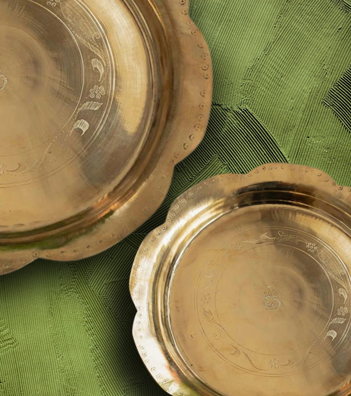 Hand-Hammered Pure Kansa Dinner Plate / Bhojan Thali