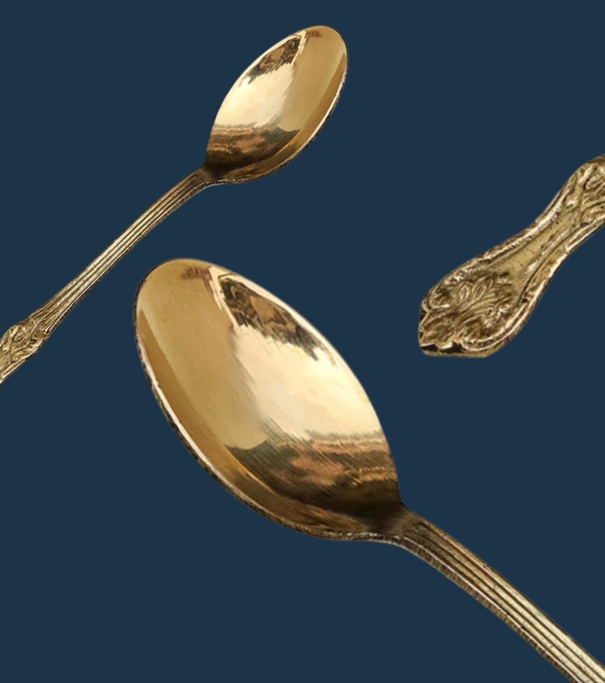 Hand-Crafted Pure Kansa Dessert & Dining Spoon