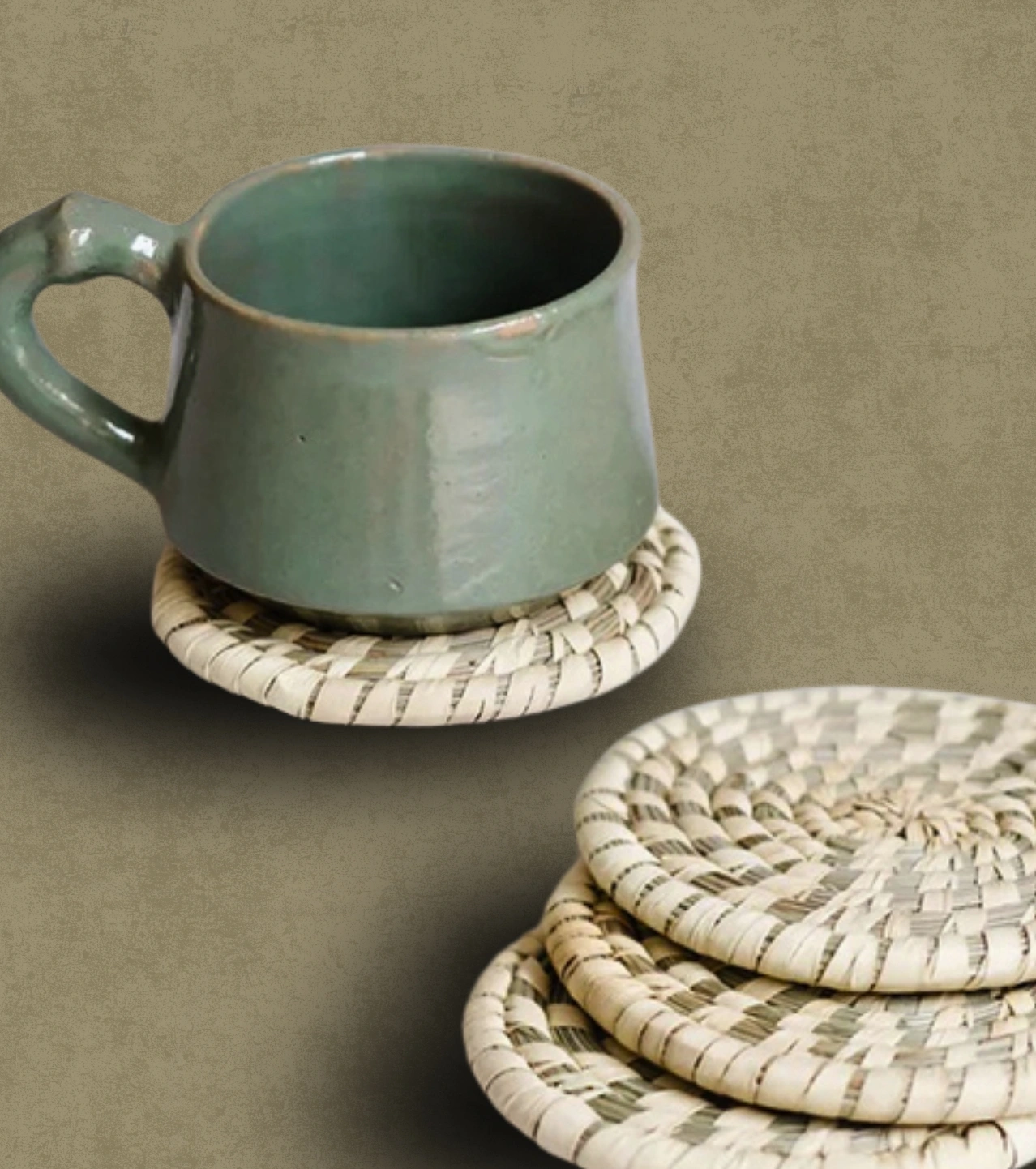 Sabai Grass Hand-Woven Coasters