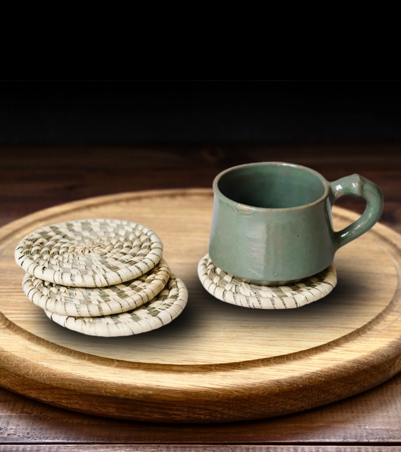 Sabai Grass Hand-Woven Coasters