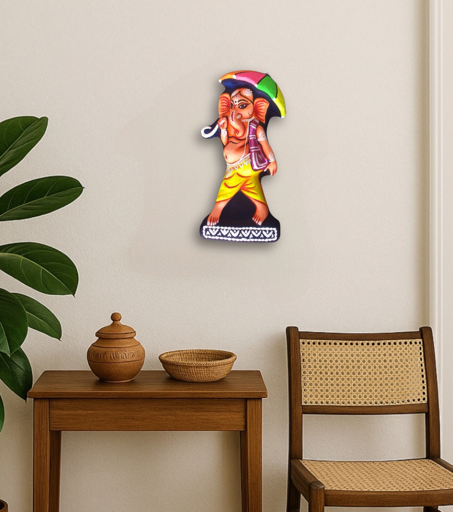 Ganesha Wall Hanging – The Joyful Touch of Purulia Chhau Art