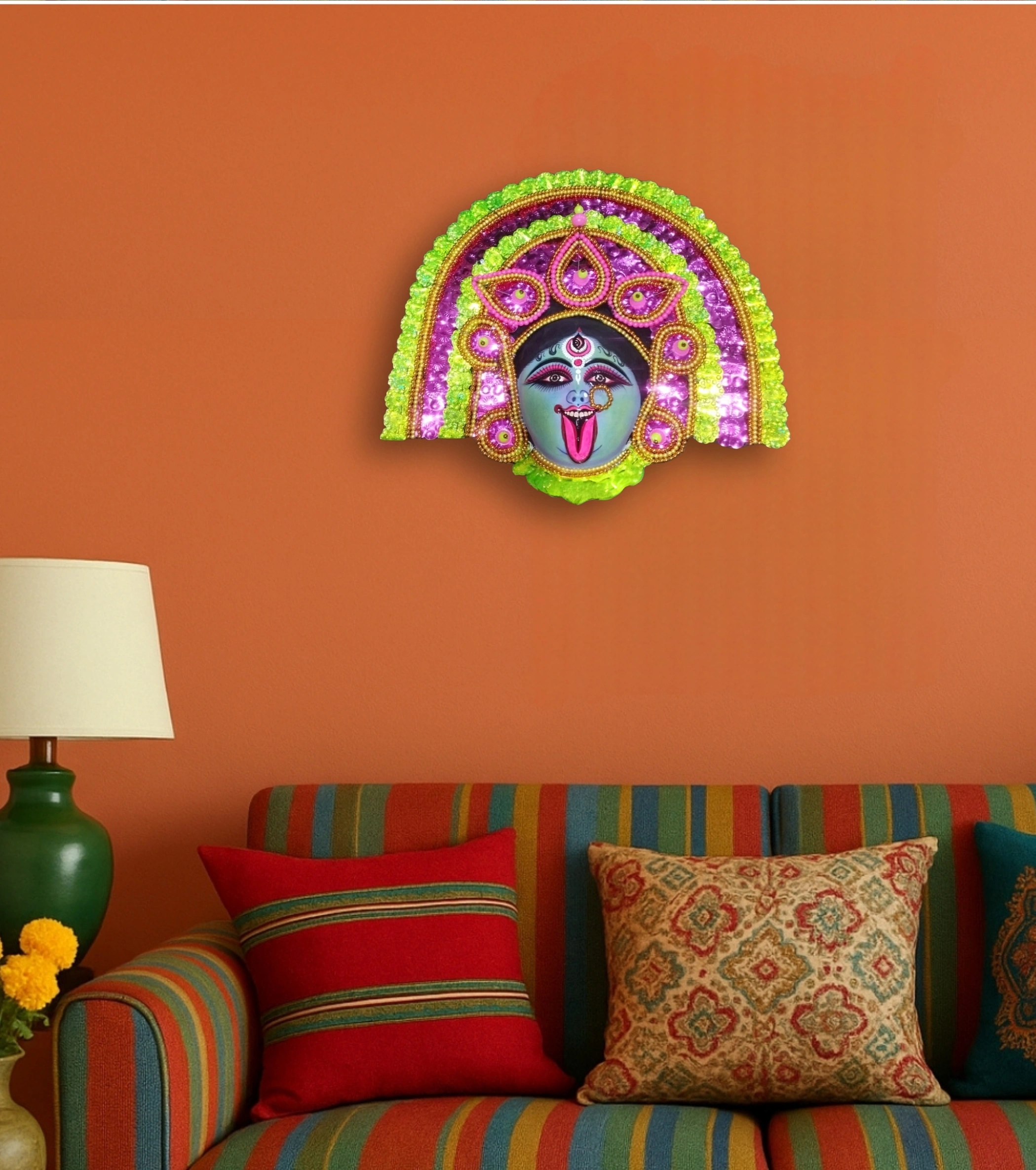 Rangmaya Devi Mukhosh – Vibrant Goddess Chhau Mask
