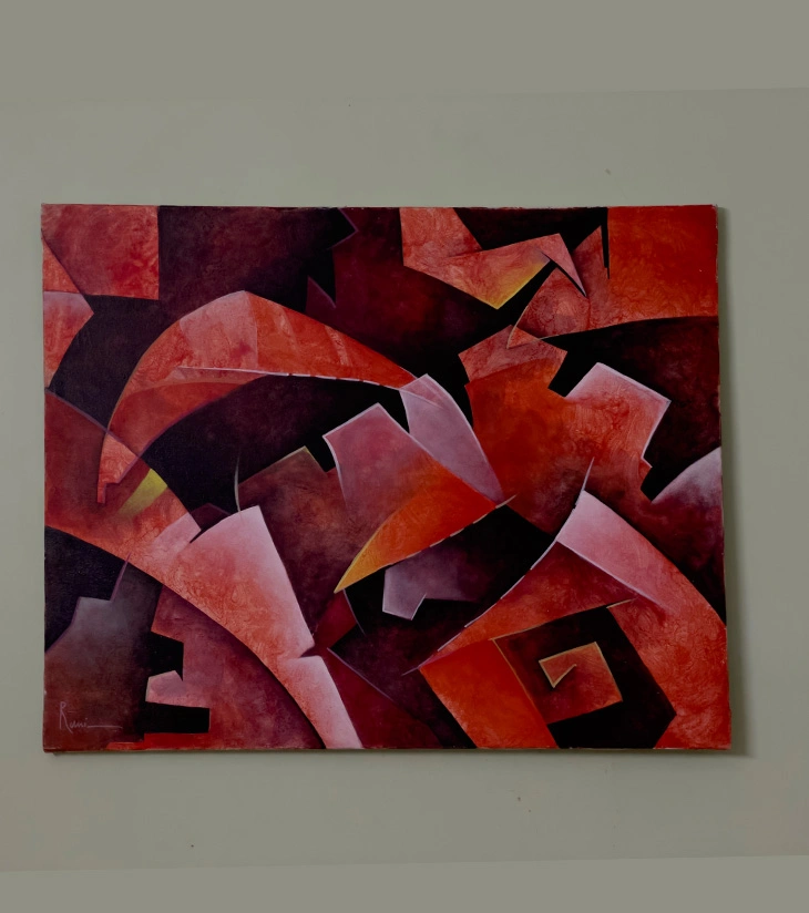 Premium Original Abstract Art – "Hope in Bloom" by Rani Bhowani (Acrylic on Handmade Canvas)