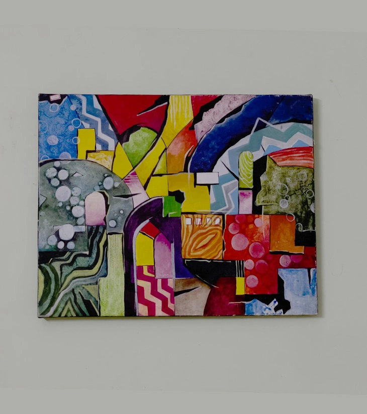 Premium Original Abstract Art – "The Colour of Chaos" by Rani Bhowani (Acrylic on Handmade Canvas)
