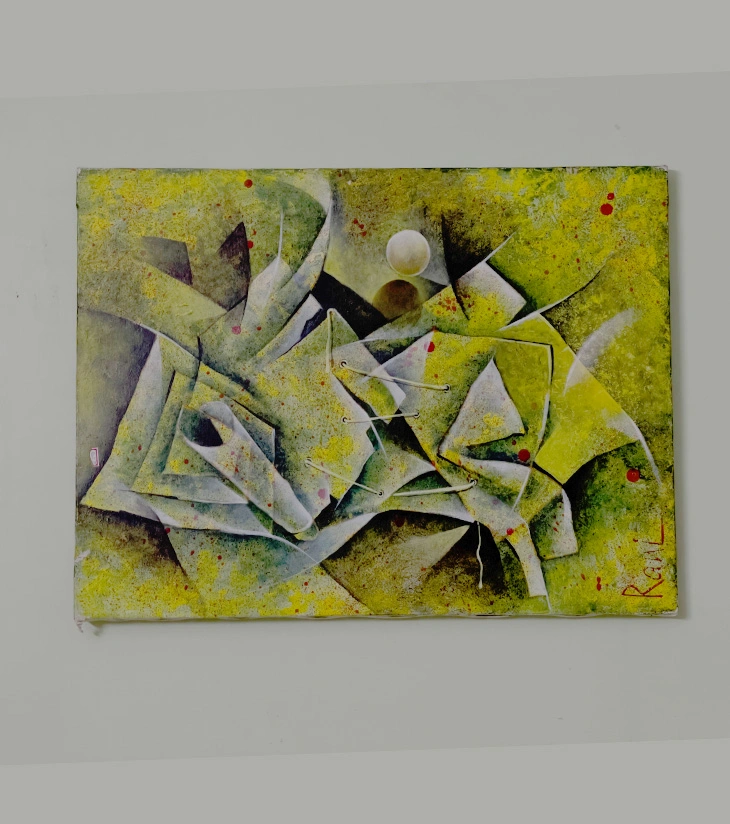 Premium Original Abstract Art – "Tangled Awakening" by Rani Bhowani (Acrylic on Handmade Canvas)