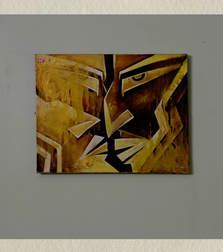 Premium Original Abstract Cubist Art – "Reflections in Fracture" by Rani Bhowani (Acrylic on Canvas)