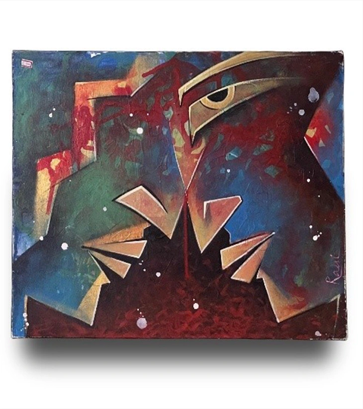Premium Original Abstract Art – "Gaze Within" by Rani Bhowani (Acrylic on Handmade Canvas)