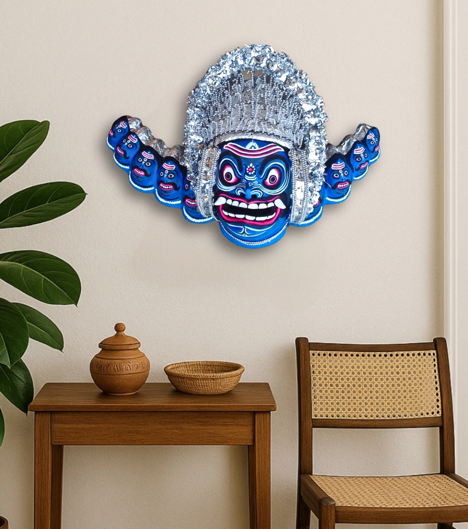 Ravana Chhau Mask – The Ten-Headed Sovereign (Purulia Mukhosh Masterpiece)