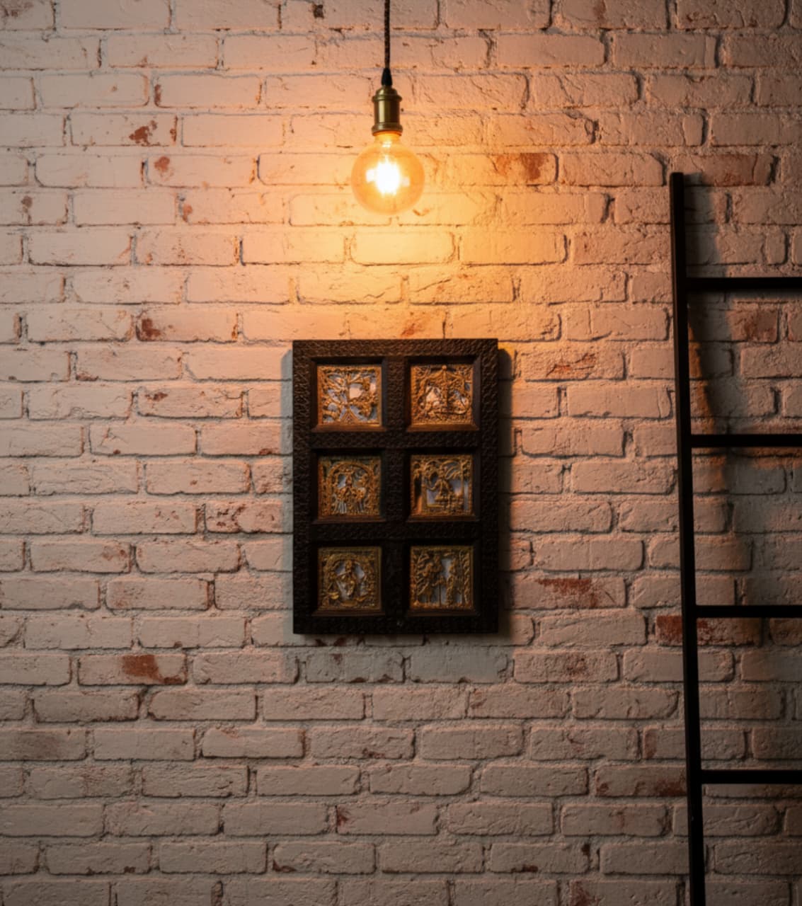 Dokra Brass Art With Wooden Frame