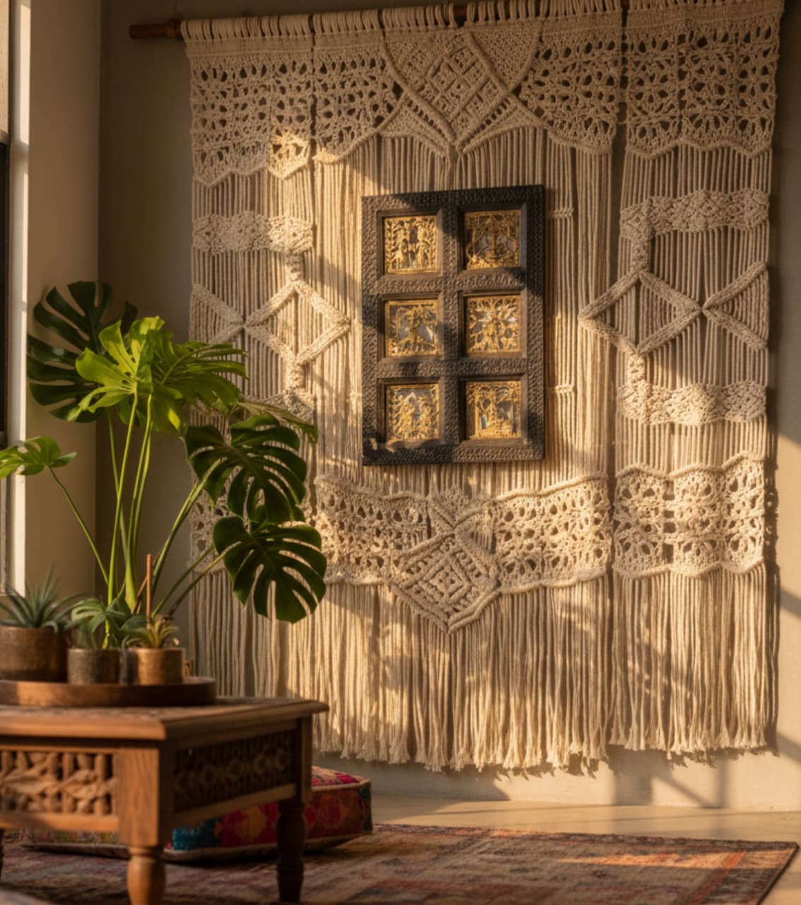 Dokra Brass Art With Wooden Frame