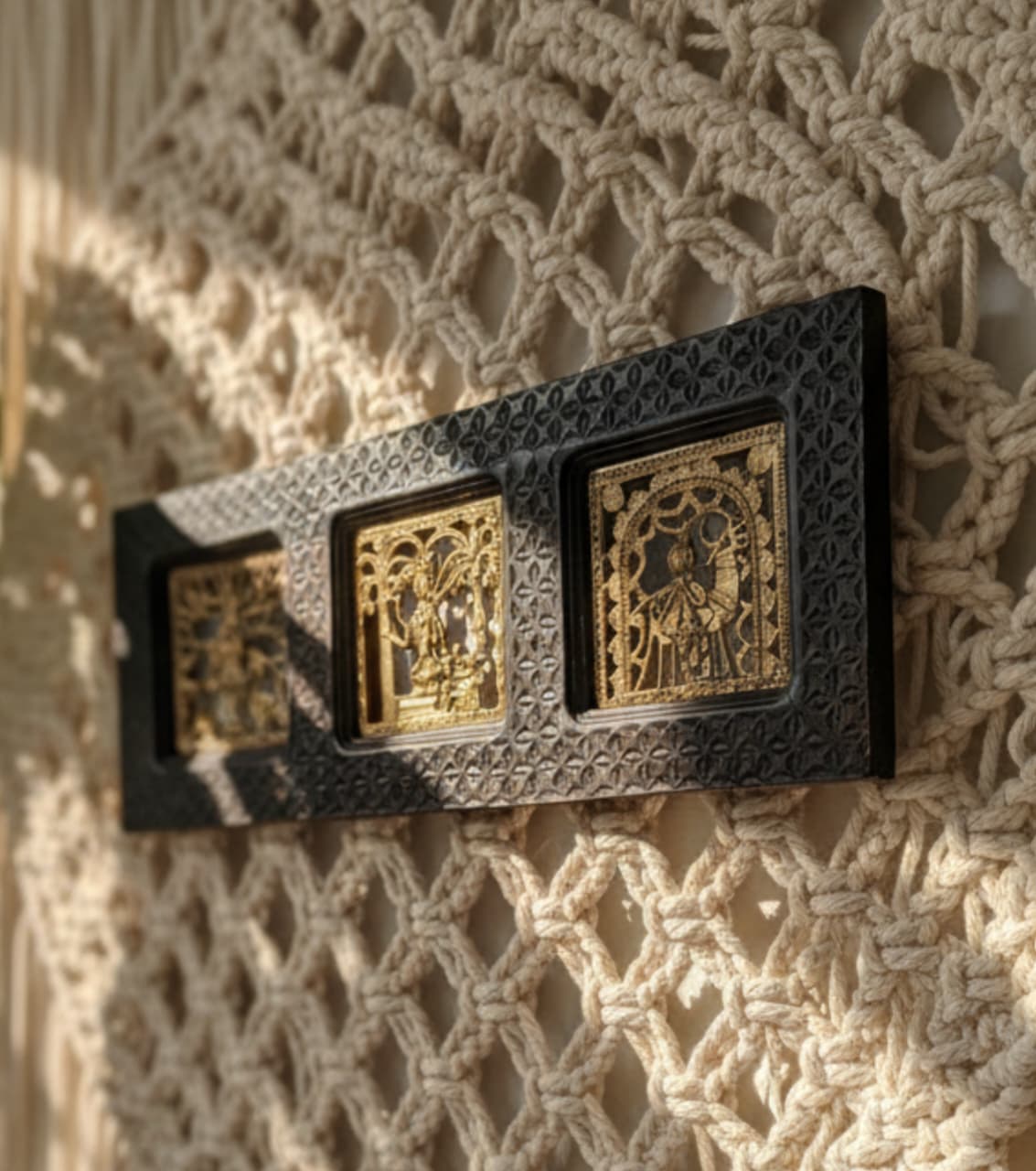 Dokra Brass Art With Wooden Frame