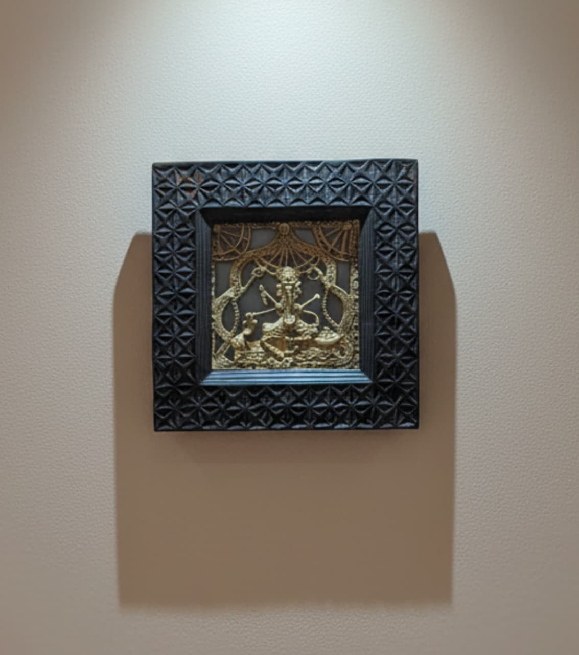 Dokra Brass Art With Wooden Frame