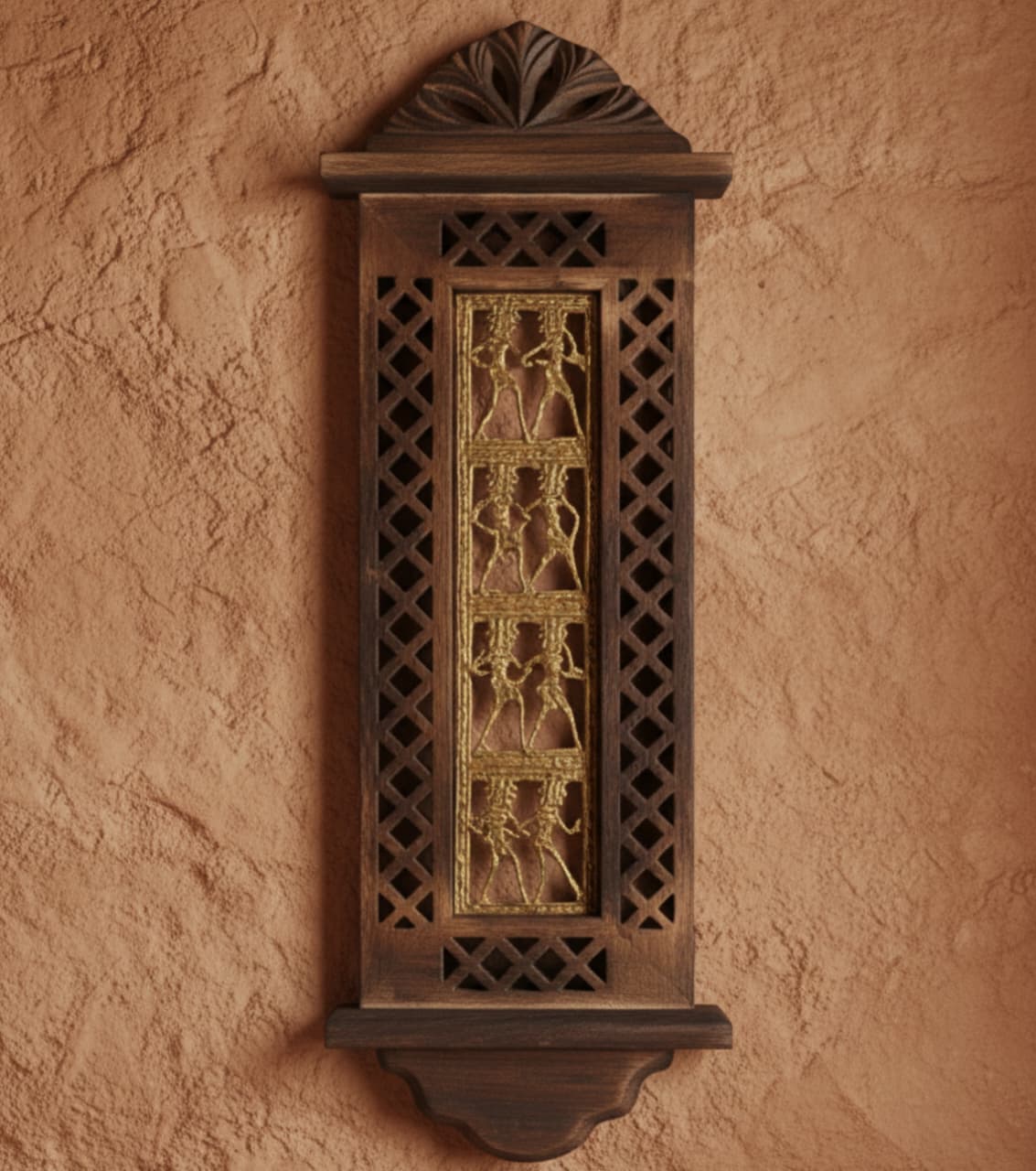 Dokra Brass Art With Wooden Frame