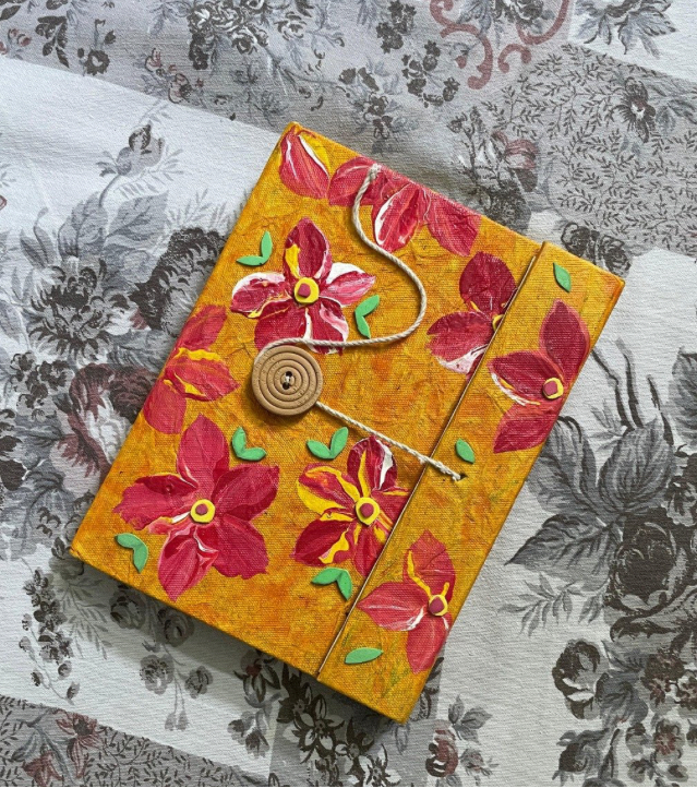 Premium Handcrafted Stationery – Phooler Rong Folder (Spring Bloom Edition) by IndiTemptation
