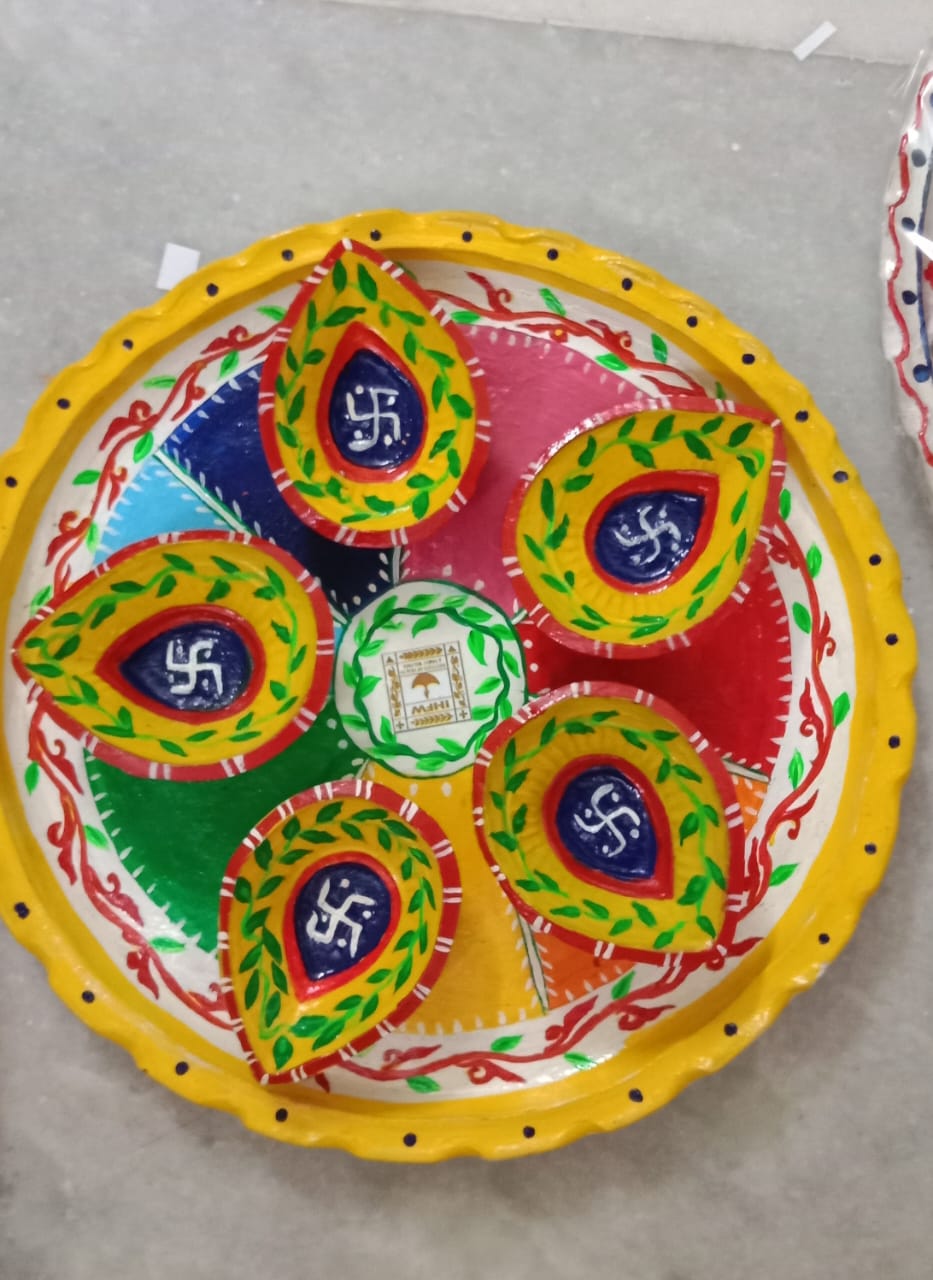 Premium Handcrafted Festive Decor – Shubh Aarambh Diya Set: "Light With Blessings" by IndiTemptation