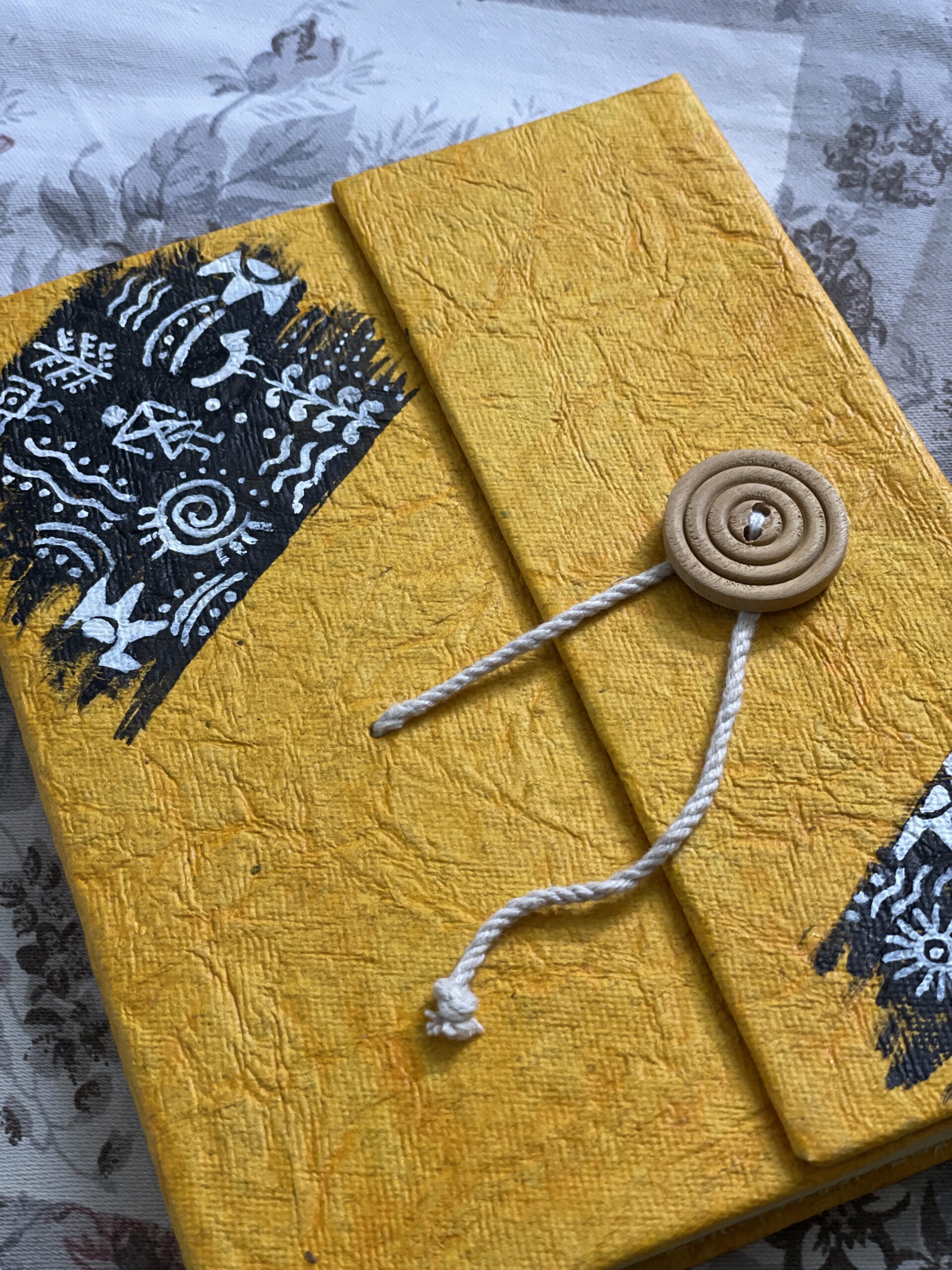 Premium Handcrafted Sustainable Stationery – Terracotta Spark Notebook (Warli Art Edition) by IndiTemptation
