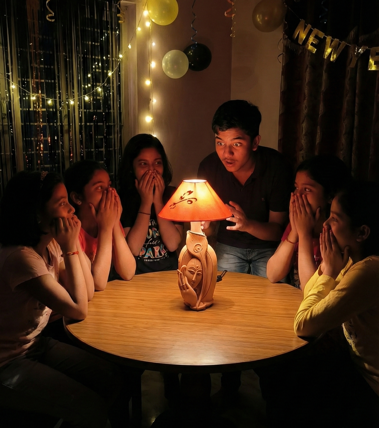 Premium Handcrafted Lighting – "Divine Serenity" Sculptural Krishna Table Lamp by IndiTemptation