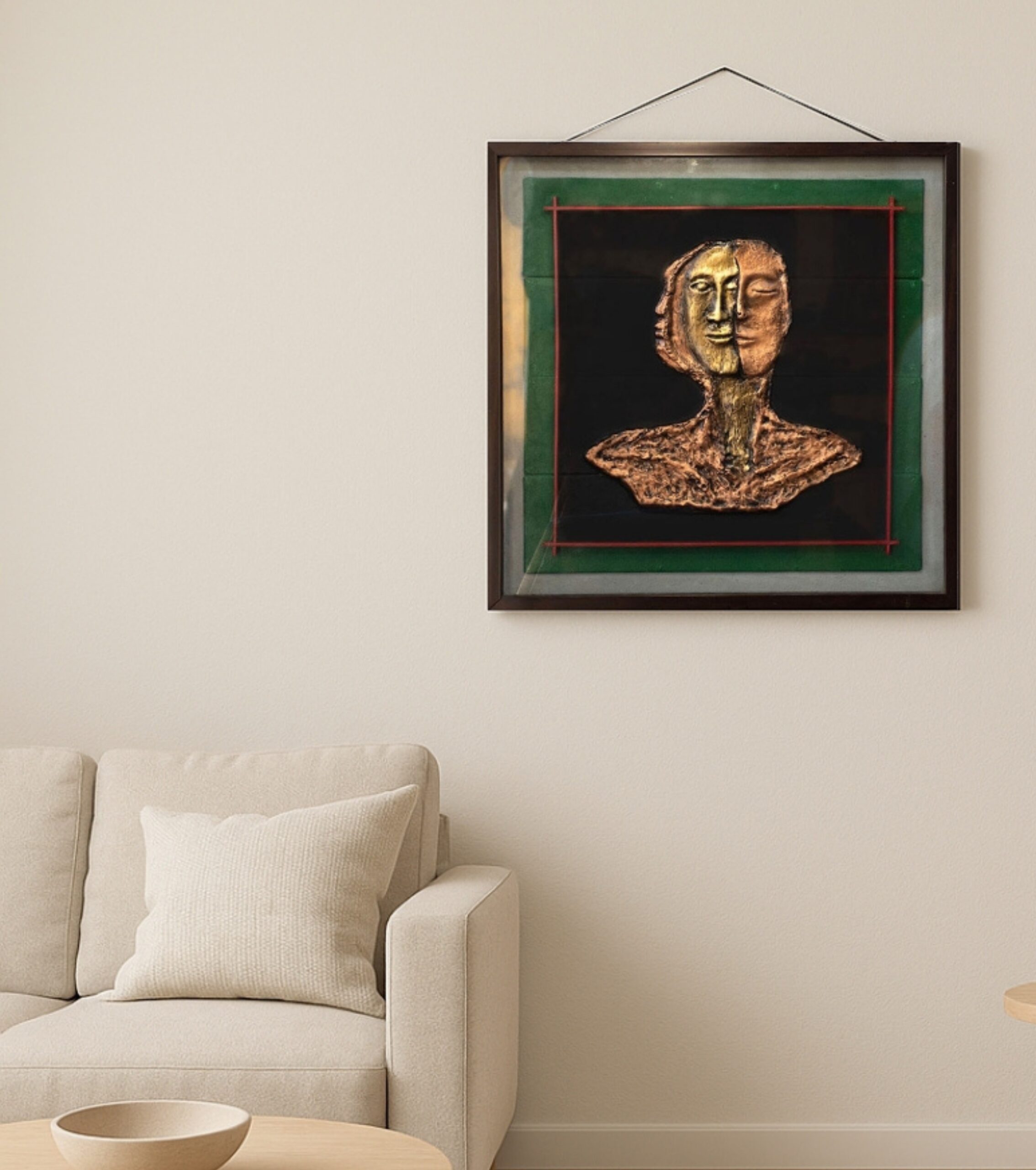 Premium 3D Sculptural Wall Decor – Abstract Dual Face Wall Art Inspired by Pablo Picasso by IndiTemptation