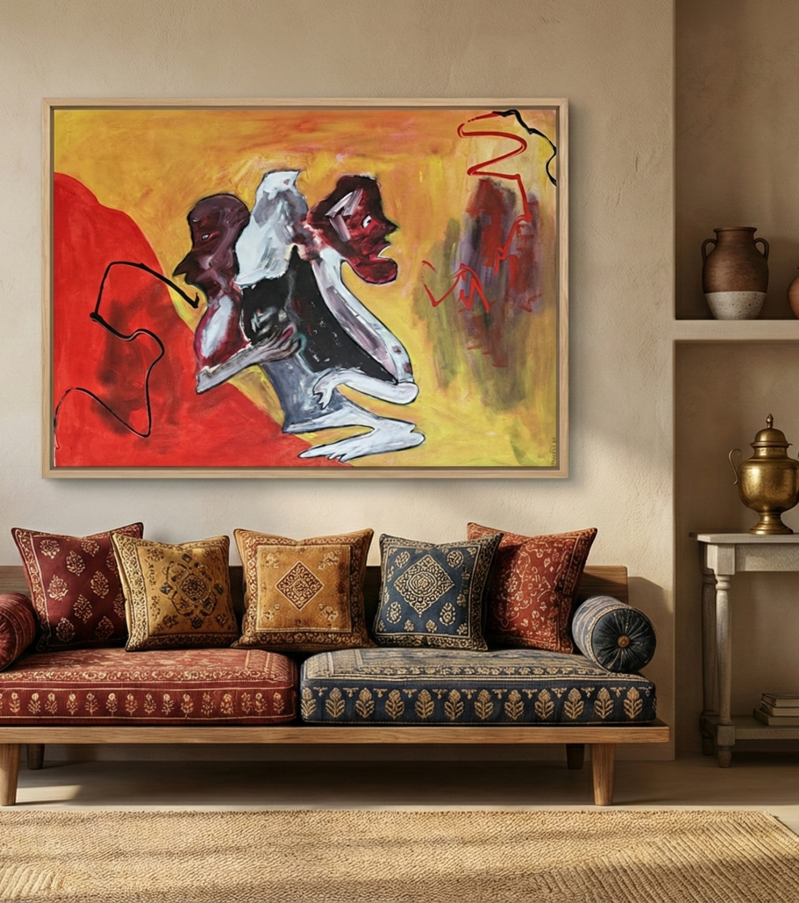 Premium Large Abstract Fine Art – "Duality" by Debajyoti Roy | IndiTemptation