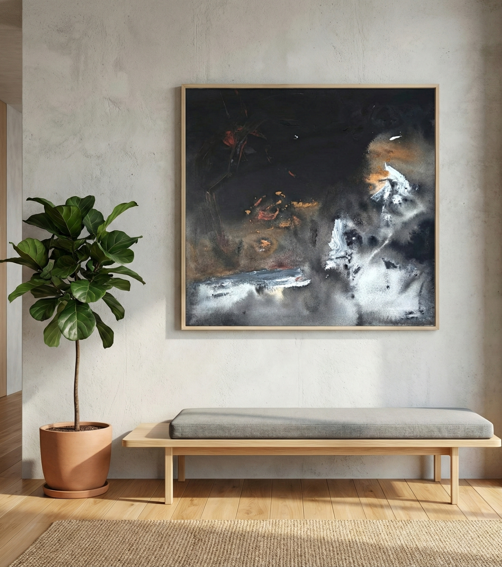 Premium Cosmic Abstract Fine Art – "Voyage Dans l'Espace" by Debajyoti Roy