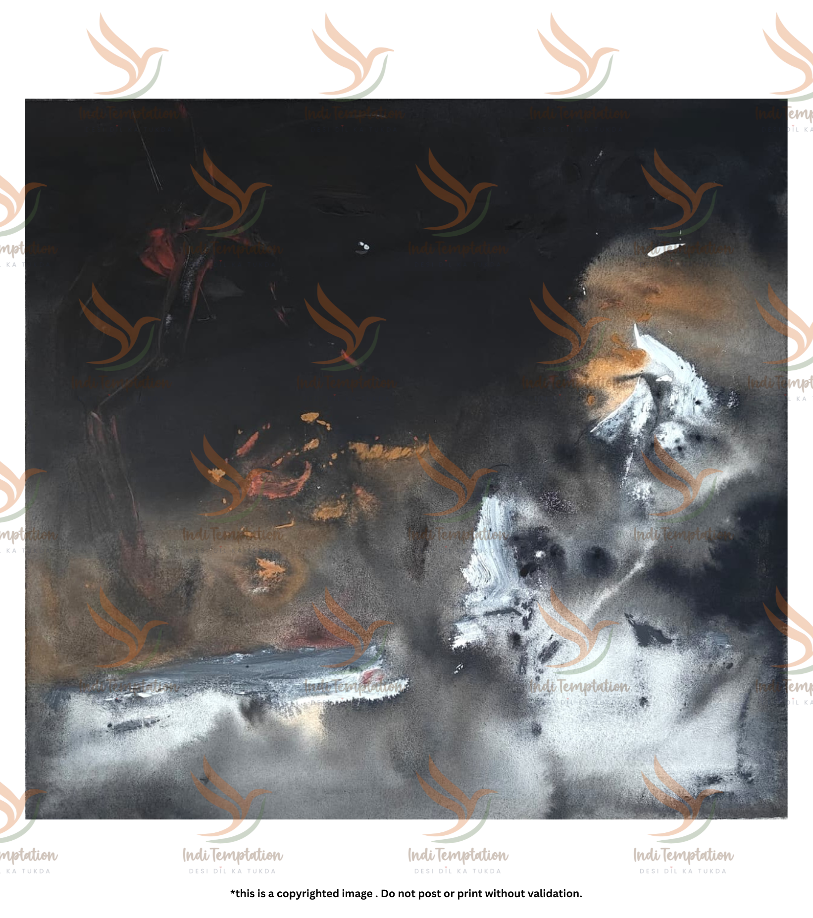 Premium Cosmic Abstract Fine Art – "Voyage Dans l'Espace" by Debajyoti Roy