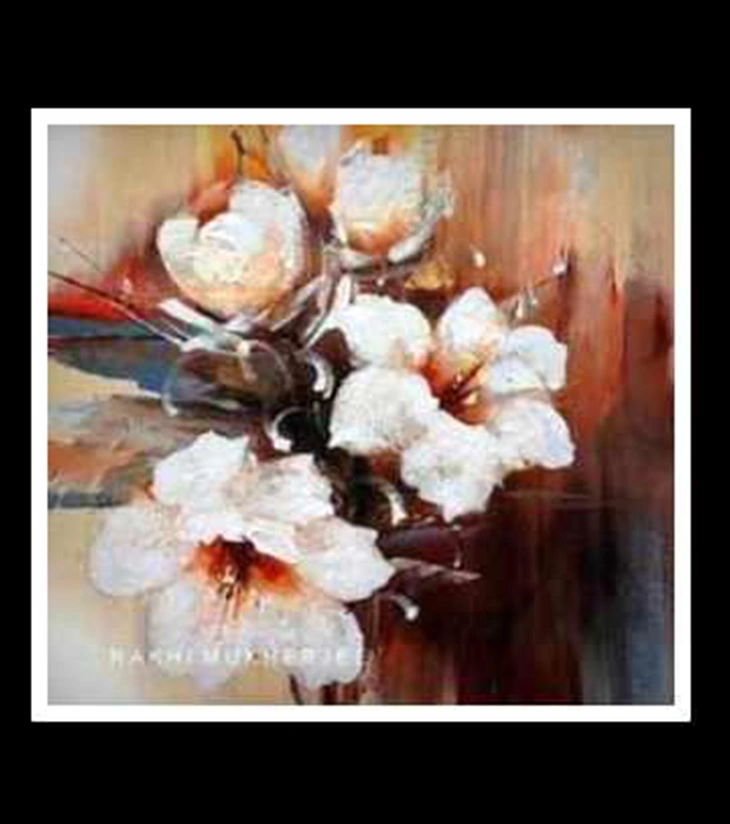 Premium Floral Fine Art – "Blossom Whisper" Handcrafted Acrylic Canvas | Indi Temptation