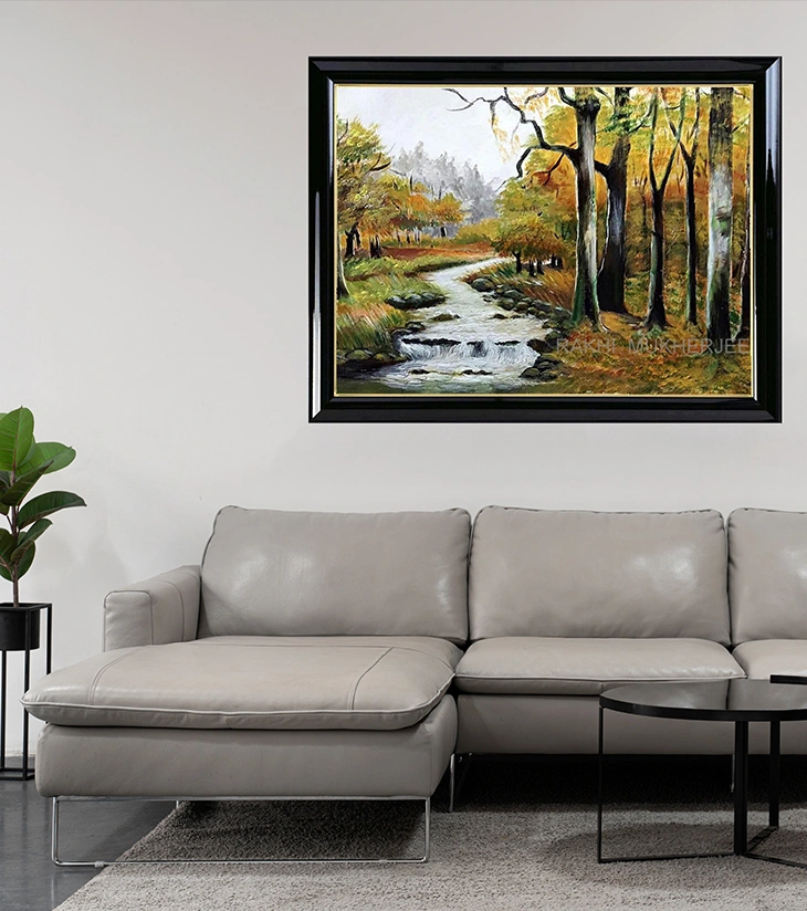 Premium Nature Landscape Art – "Whispers of the Woods" Original Oil Canvas by Rakhi Mukherjee | Indi Temptation