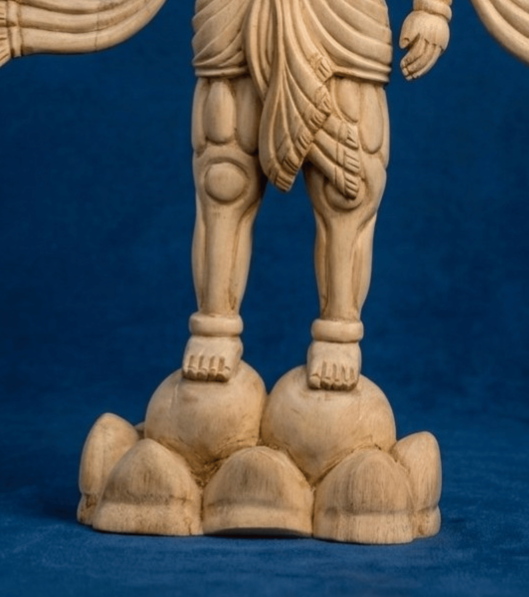Handcrafted Wooden Hanuman Ji Idol Premium Bajrang Bali Sculpture Hand Carved Pure Wood 1.5 ft Spiritual Decor