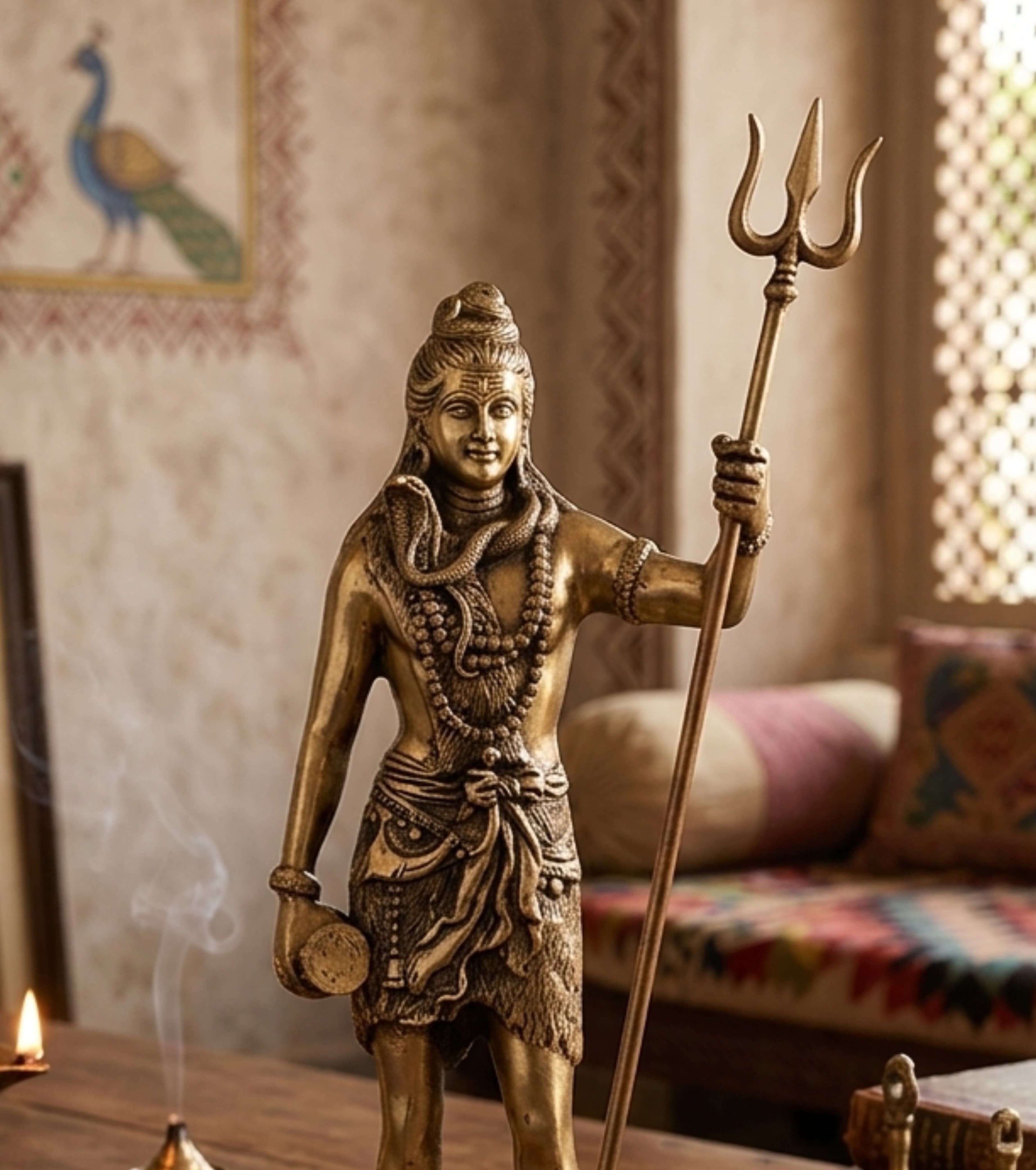Shiva with Trishul Statue (19")