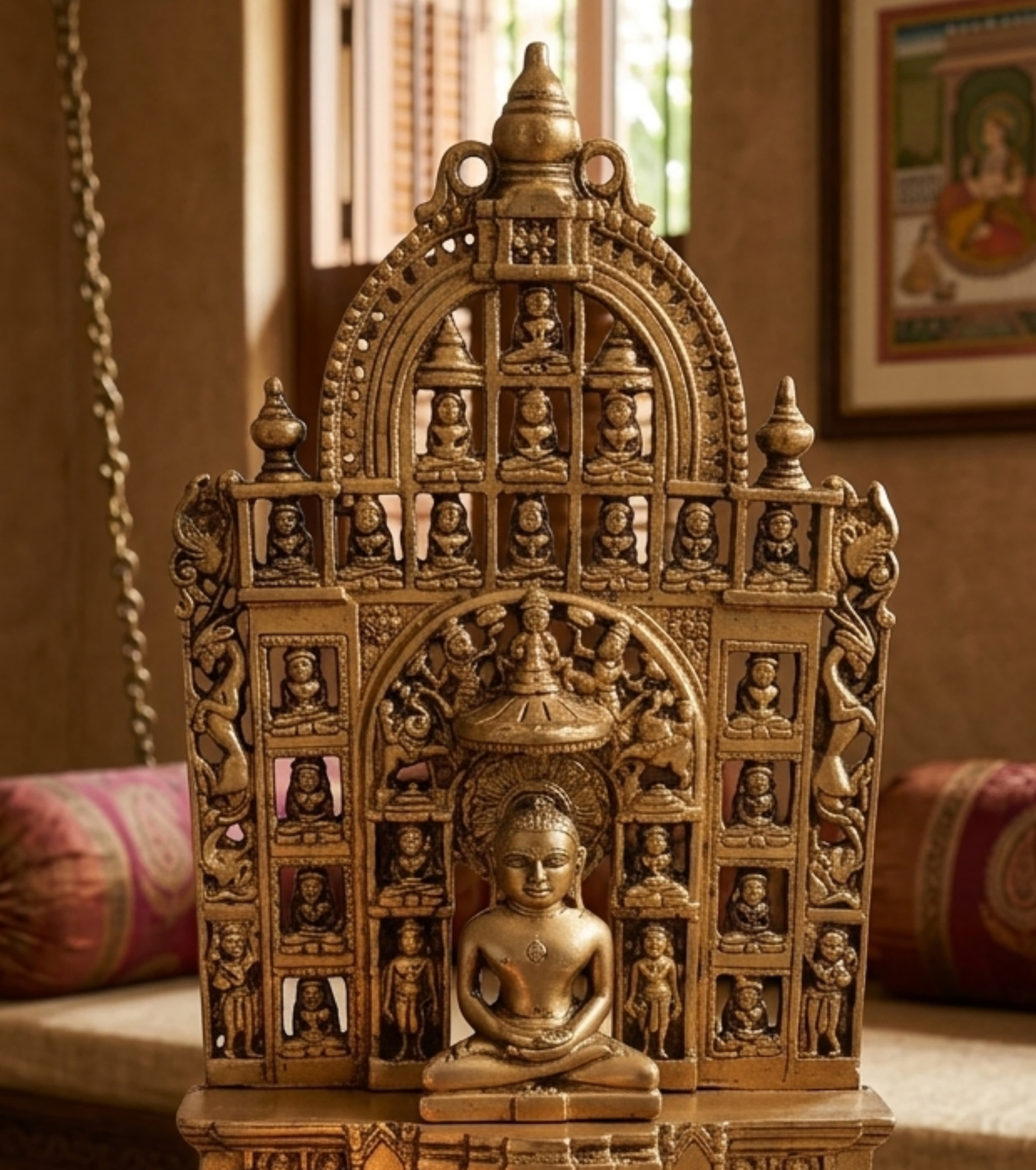 Jain Tirthankara Chaubisi Shrine (12")