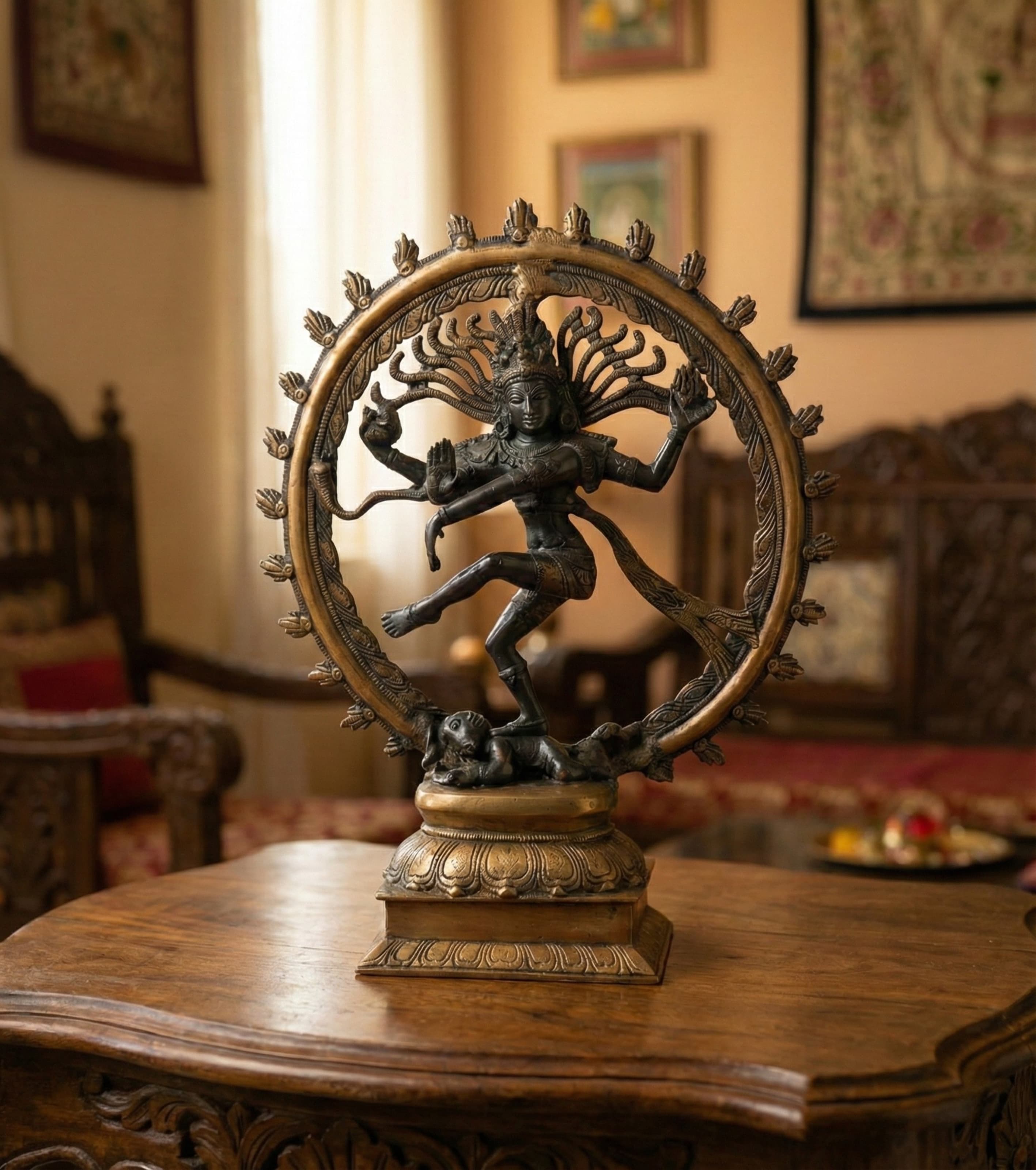 Antique Nataraja Statue (14")