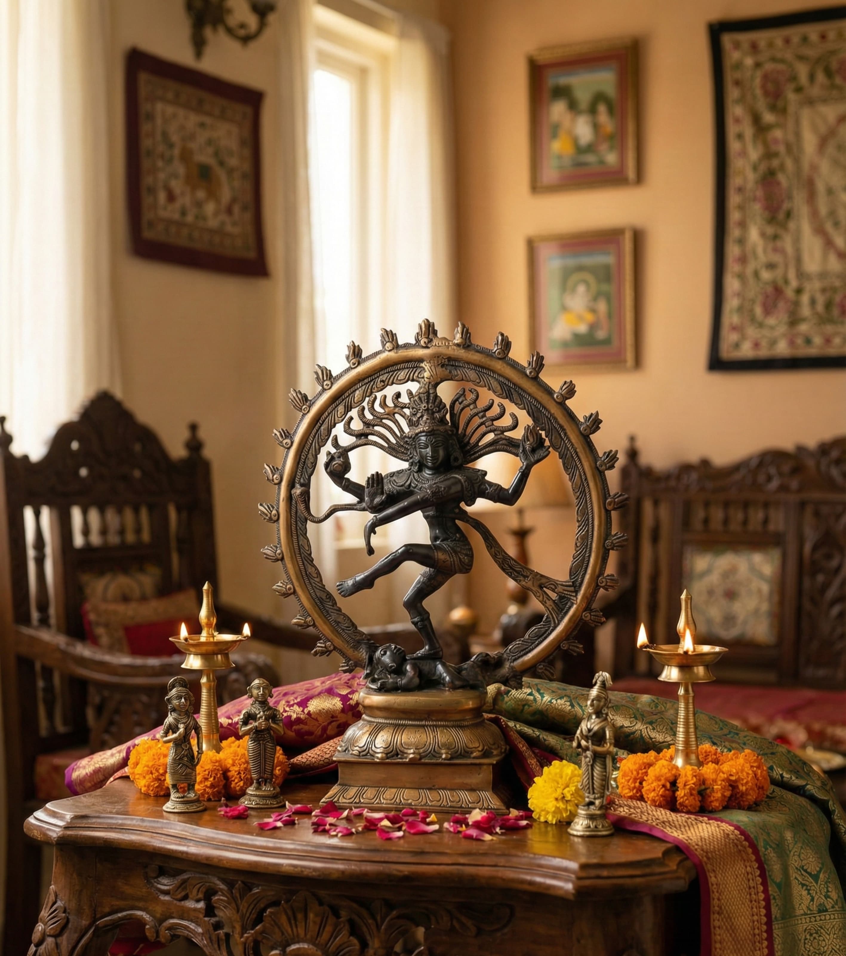 Antique Nataraja Statue (14")