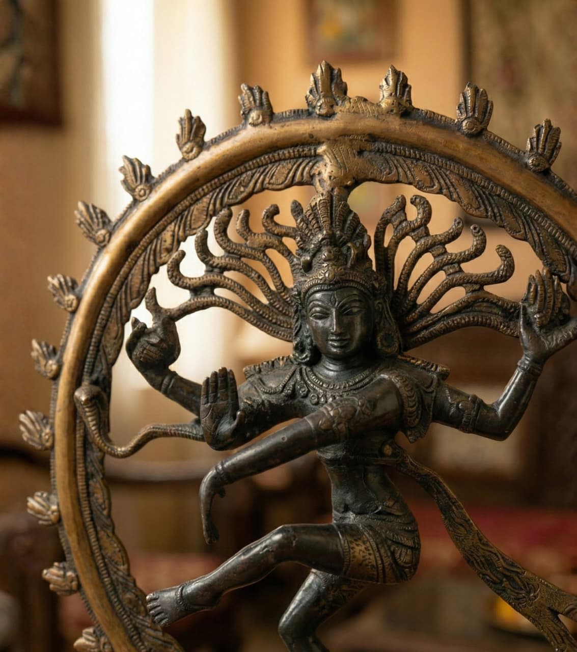 Antique Nataraja Statue (14")