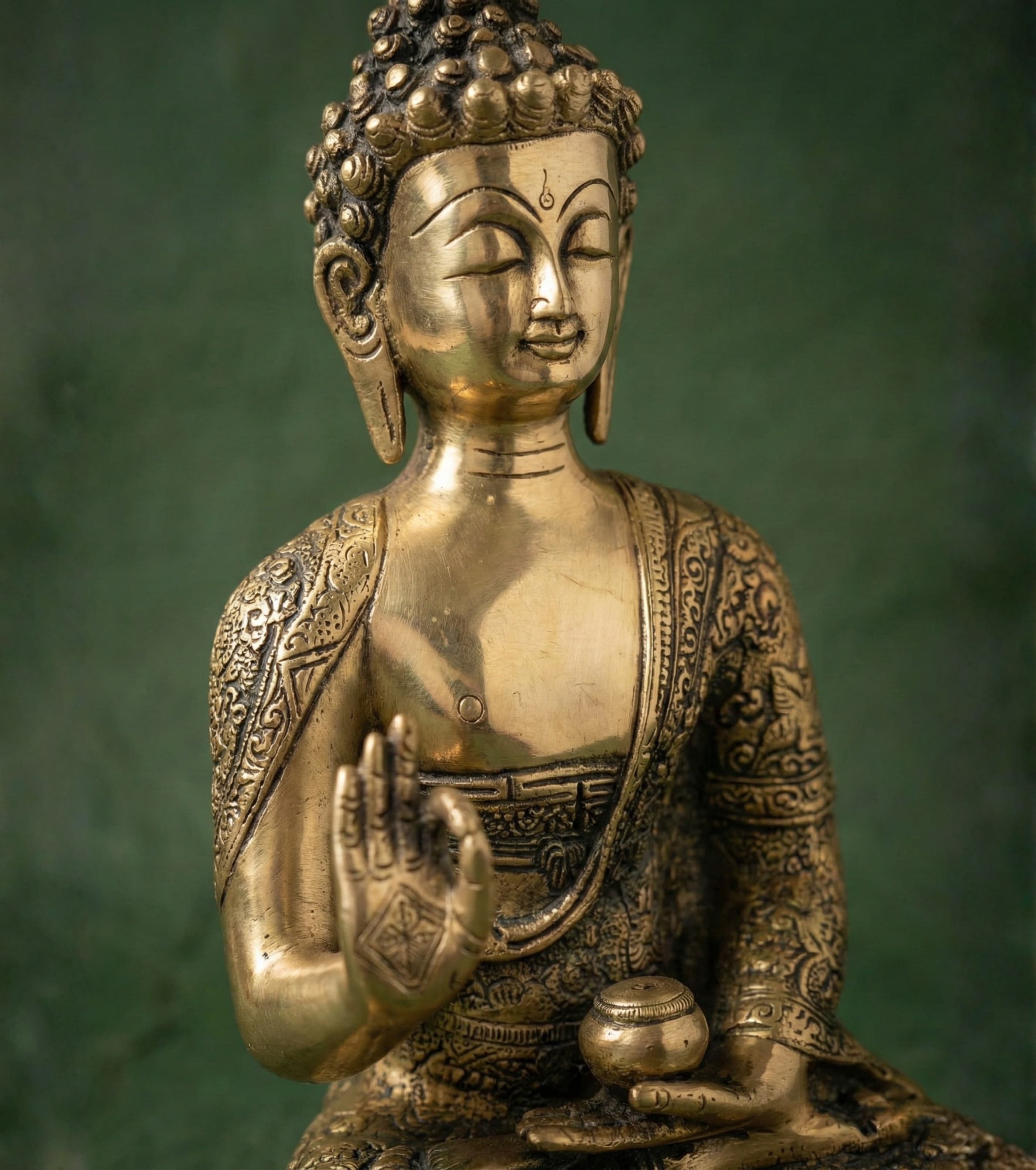 Meditating Buddha Murti (12")