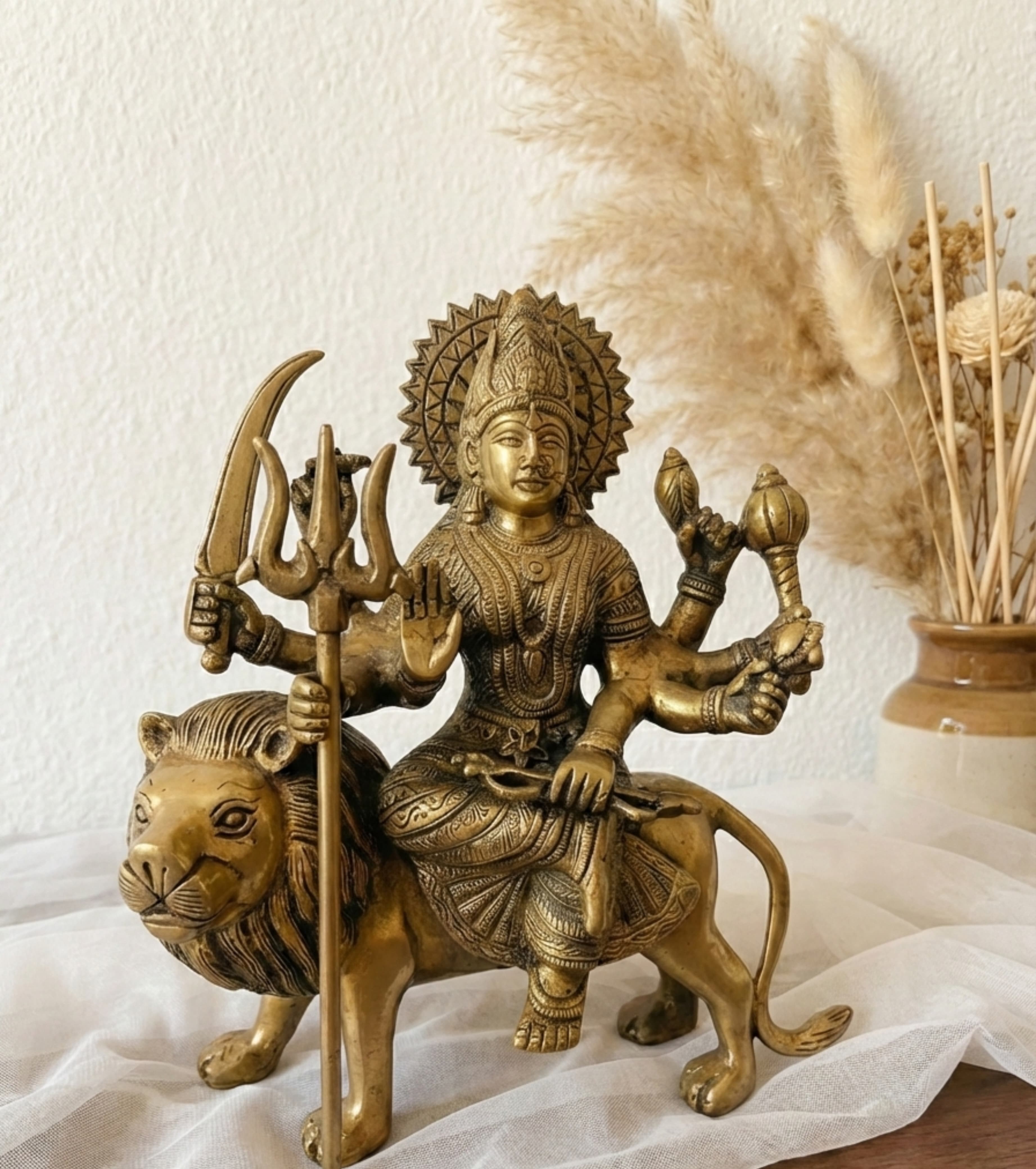 Sherawali Mata Sculpture (9")