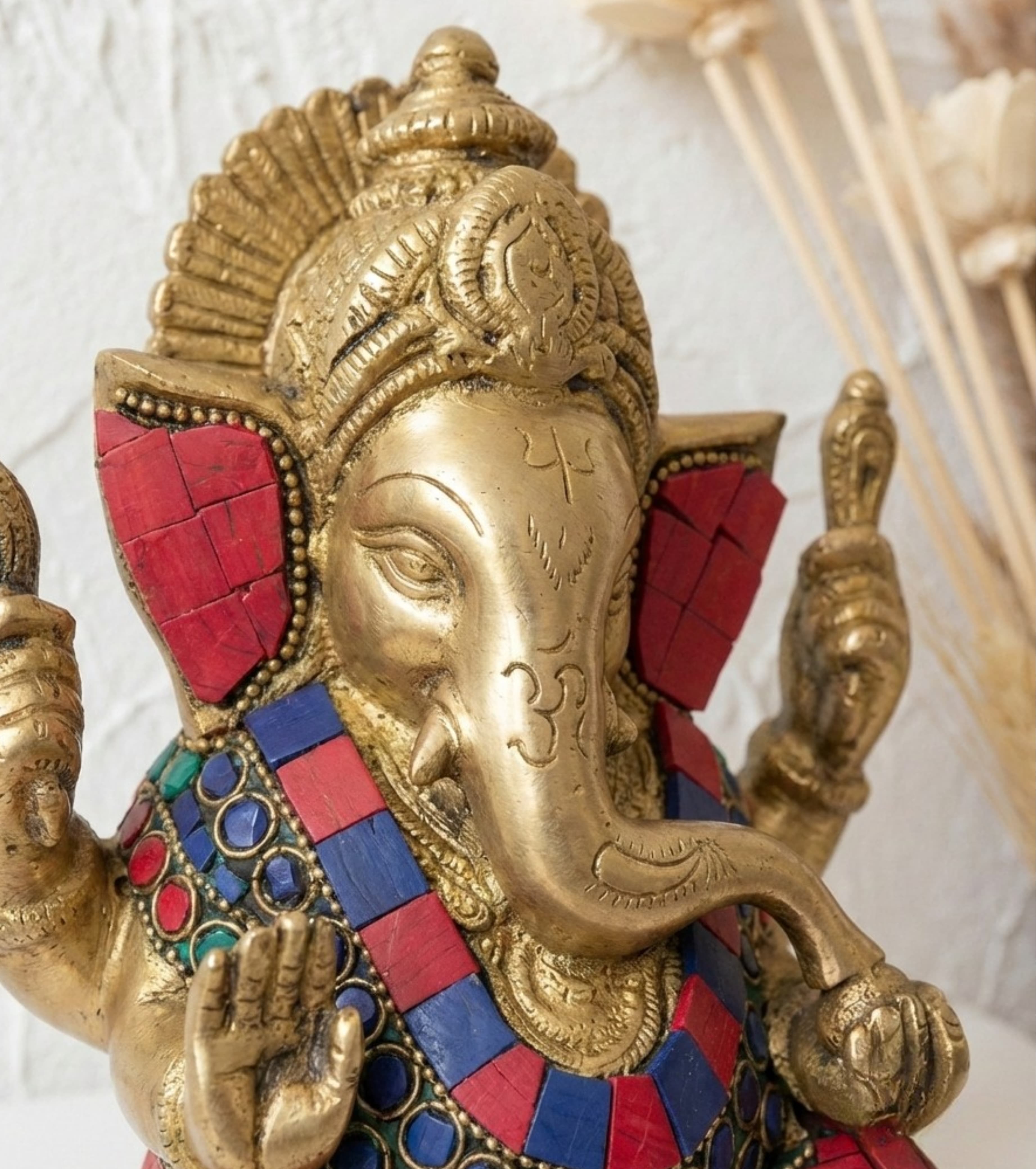 Ganesha with Stone Inlay(6")