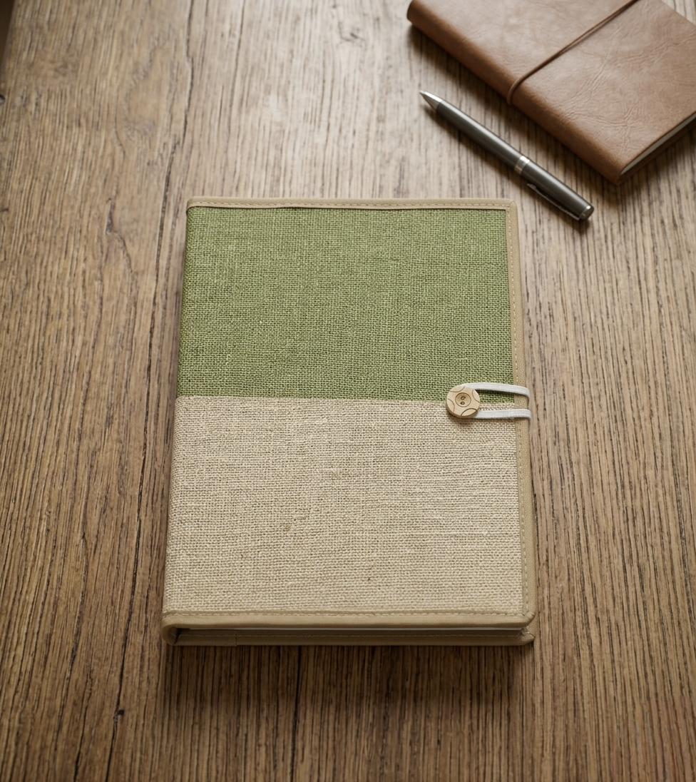Dual Tone Handcrafted Jute File Folder (MOQ 50pcs)(For Bulk enquiry, Please contact @8100384587)